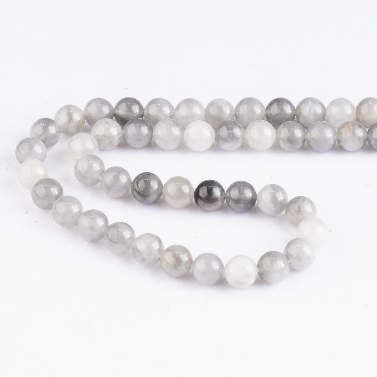 Cloudy Quartz Beads, Natural Round Crystal Beads 6mm to 10mm DestGlow