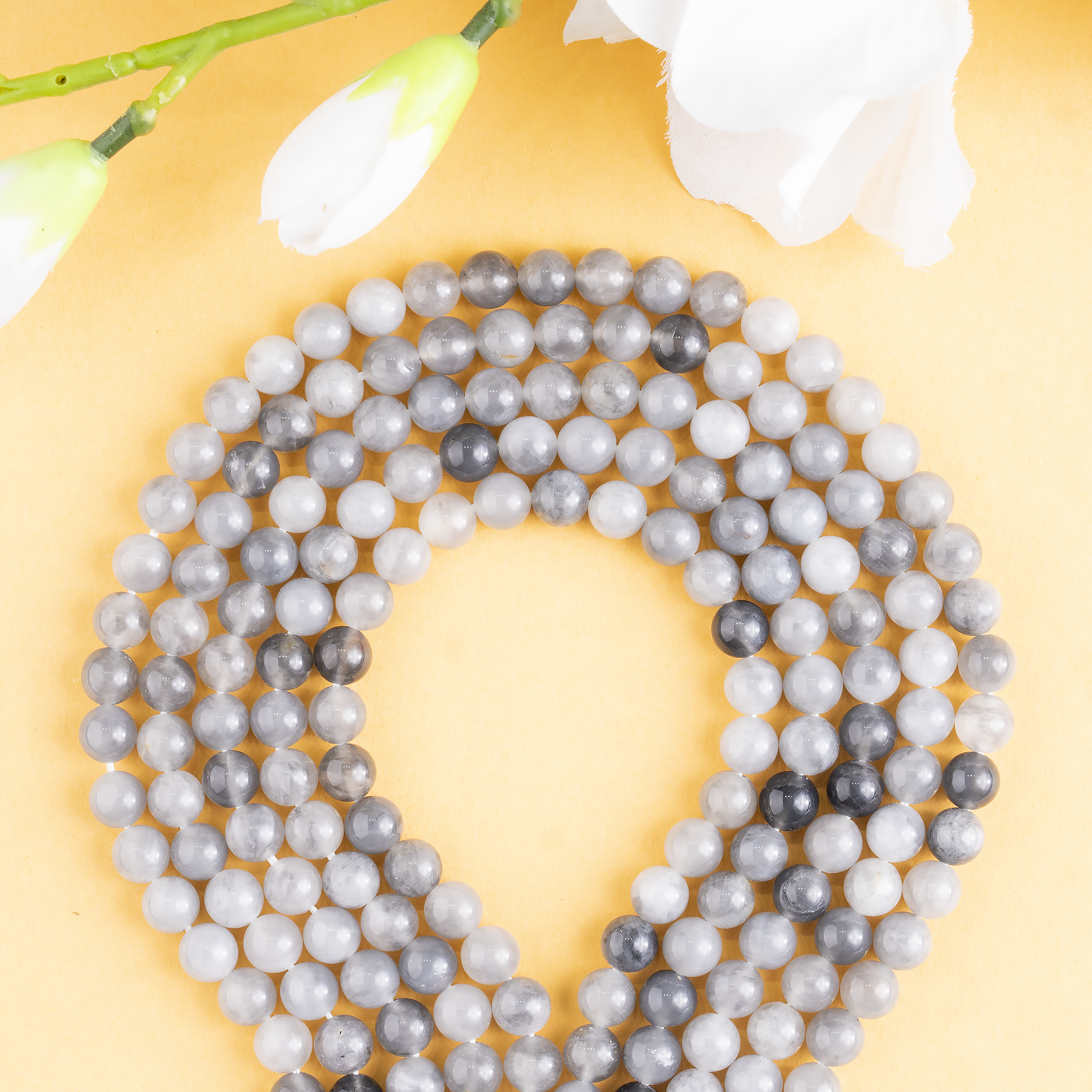 Cloudy Quartz Beads, Natural Round Crystal Beads 6mm to 10mm DestGlow