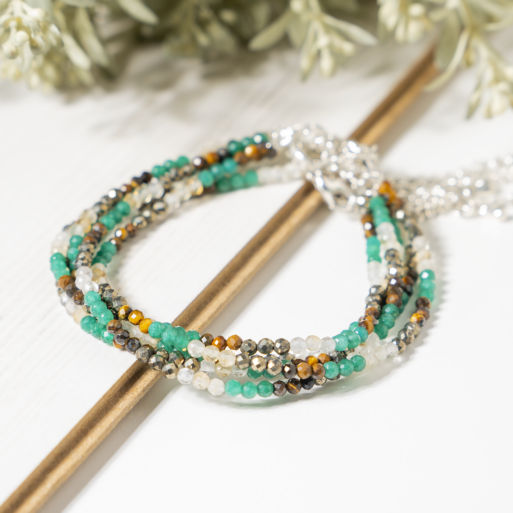 Money Magnet Crystal anklet for Healing, Protection & Grounding – Natural