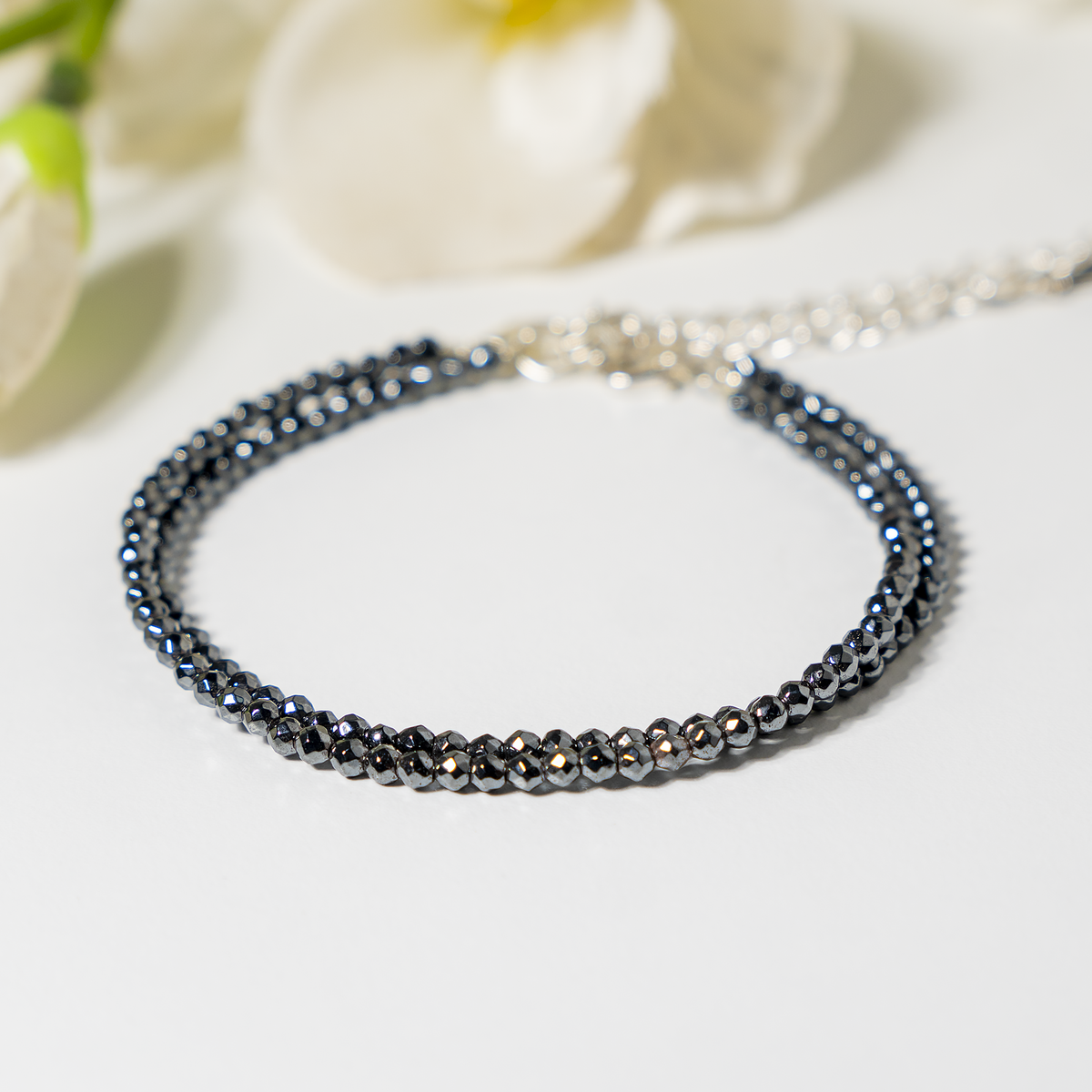 Hematite Crystal anklet for Healing, Protection & Grounding – Natural DestGlow