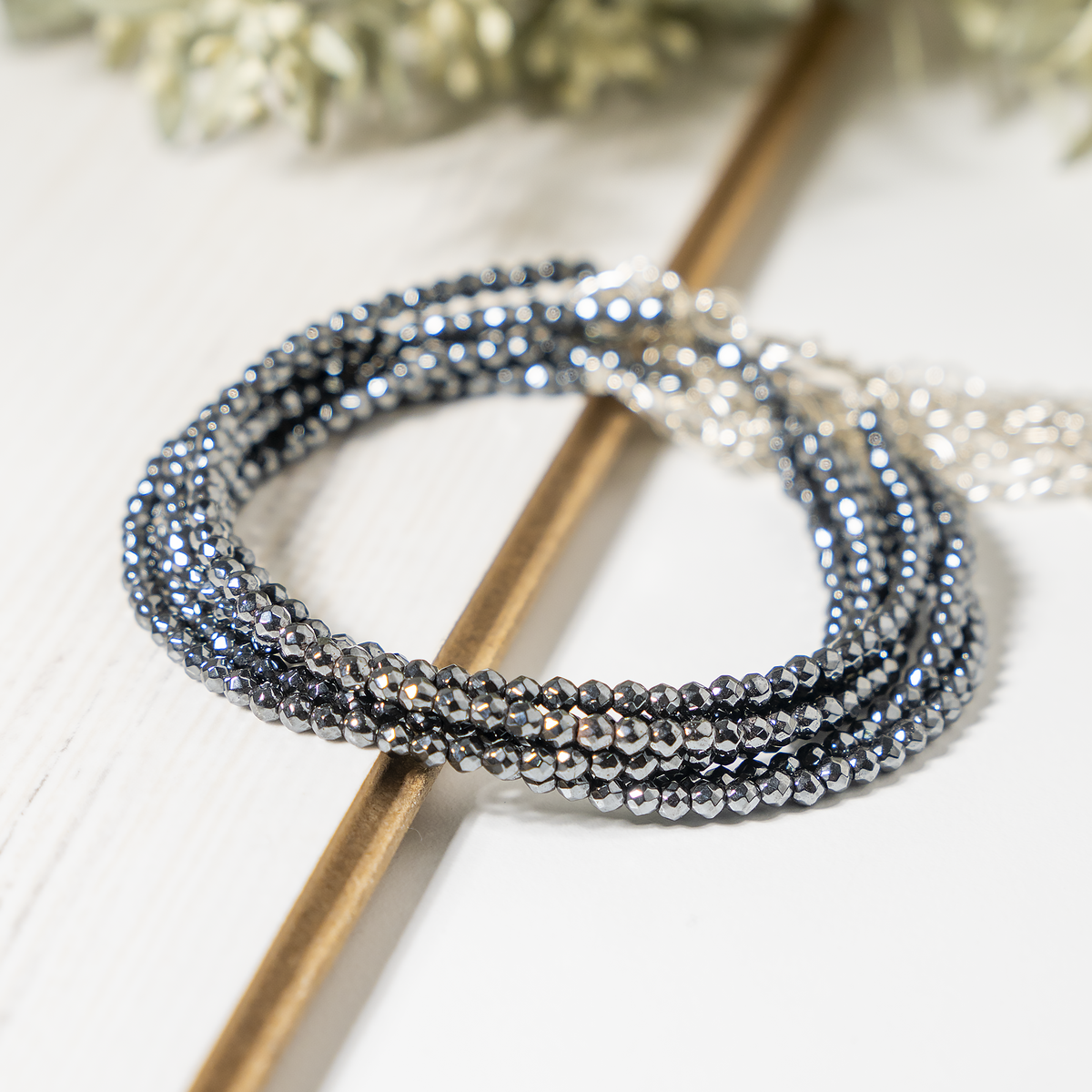 Hematite Crystal anklet for Healing, Protection & Grounding – Natural DestGlow