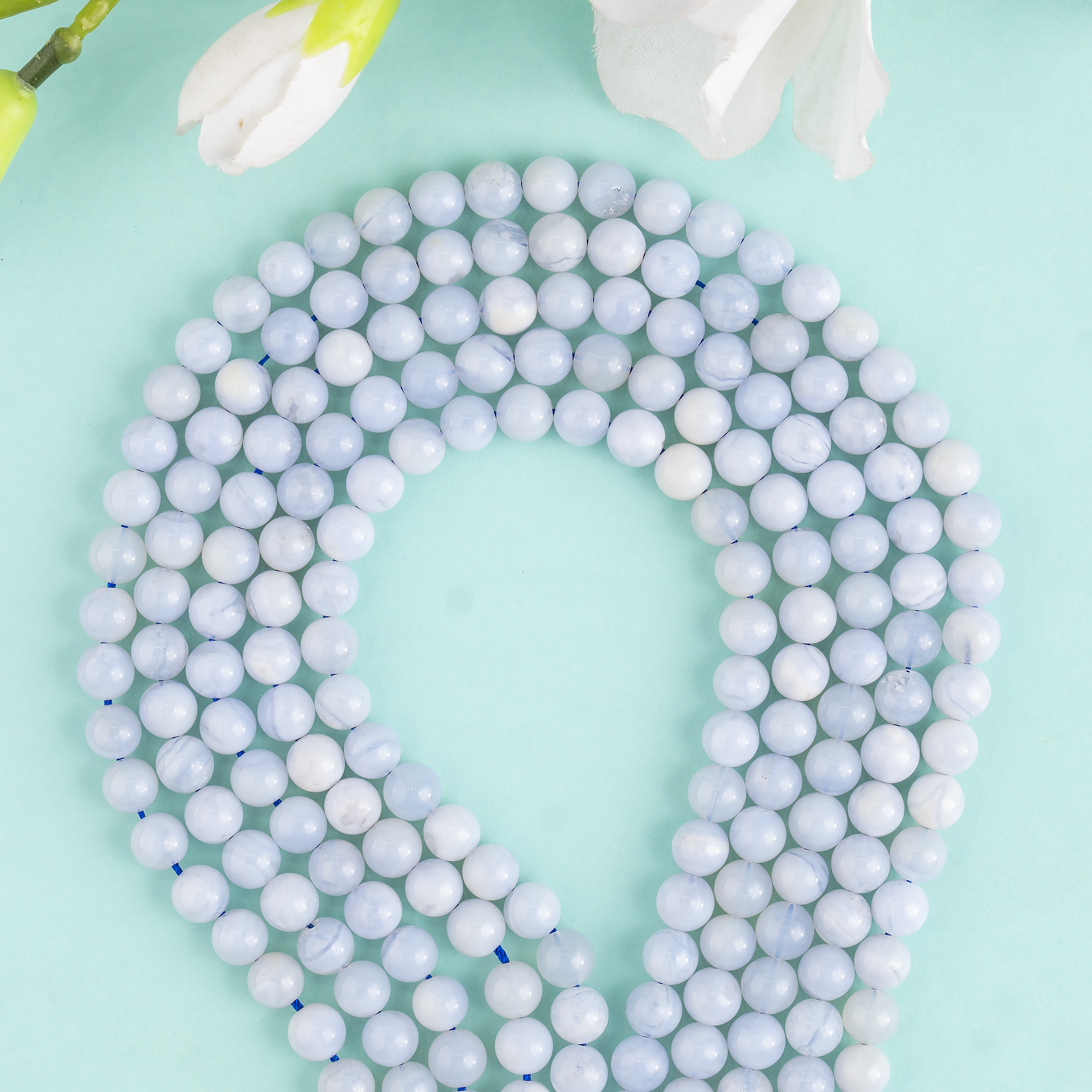 Blue Lace agate Beads, Natural Round Crystal Beads 4mm to 10mm