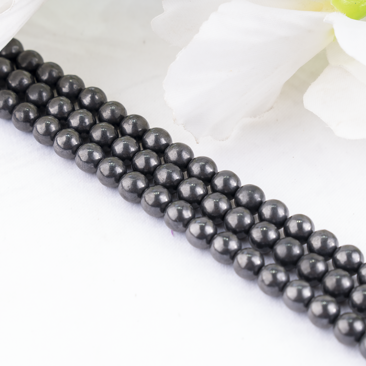 Black Shungite Beads, Natural Round Crystal Beads 6mm to 10mm DestGlow