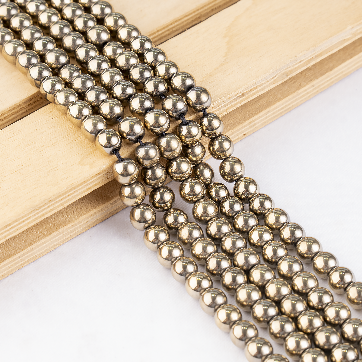 Golden Hematite Beads, Natural Round Crystal Beads 6mm to 10mm