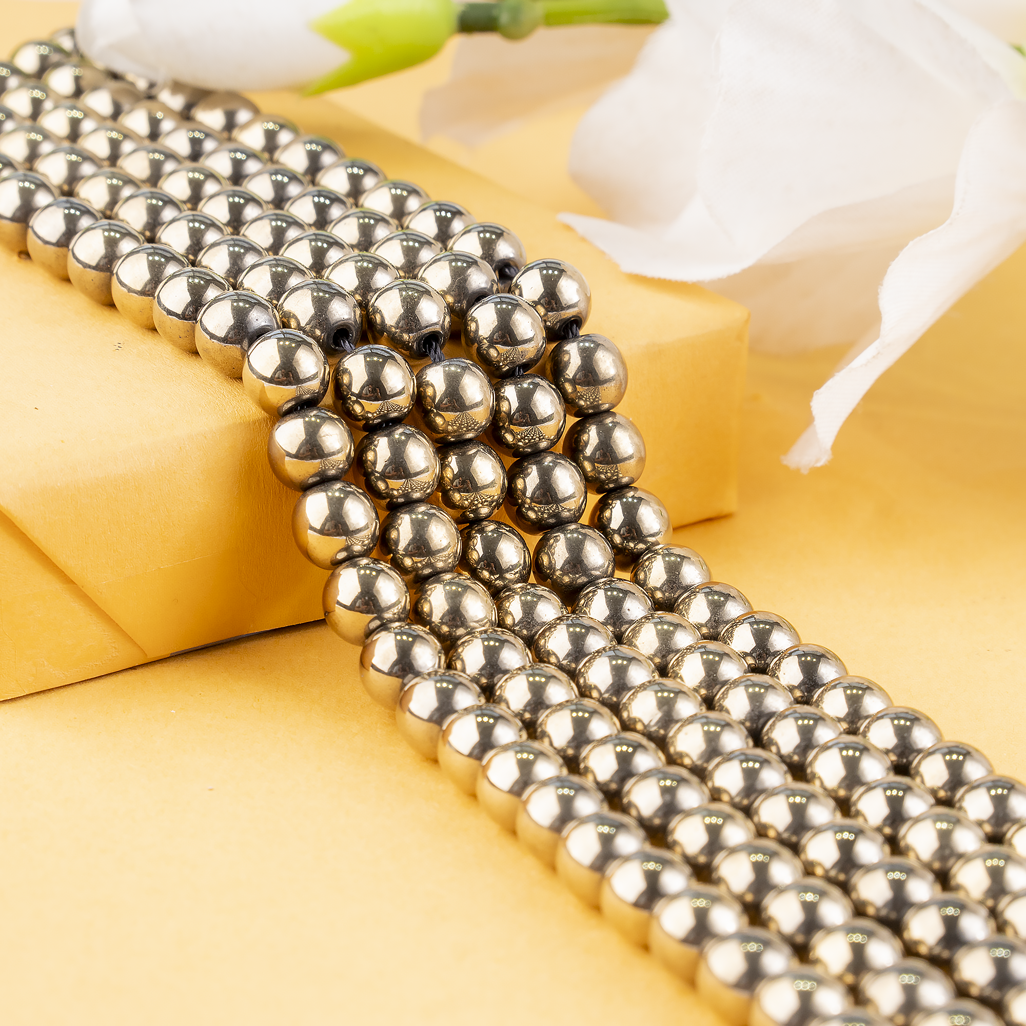 Golden Hematite Beads, Natural Round Crystal Beads 6mm to 10mm DestGlow