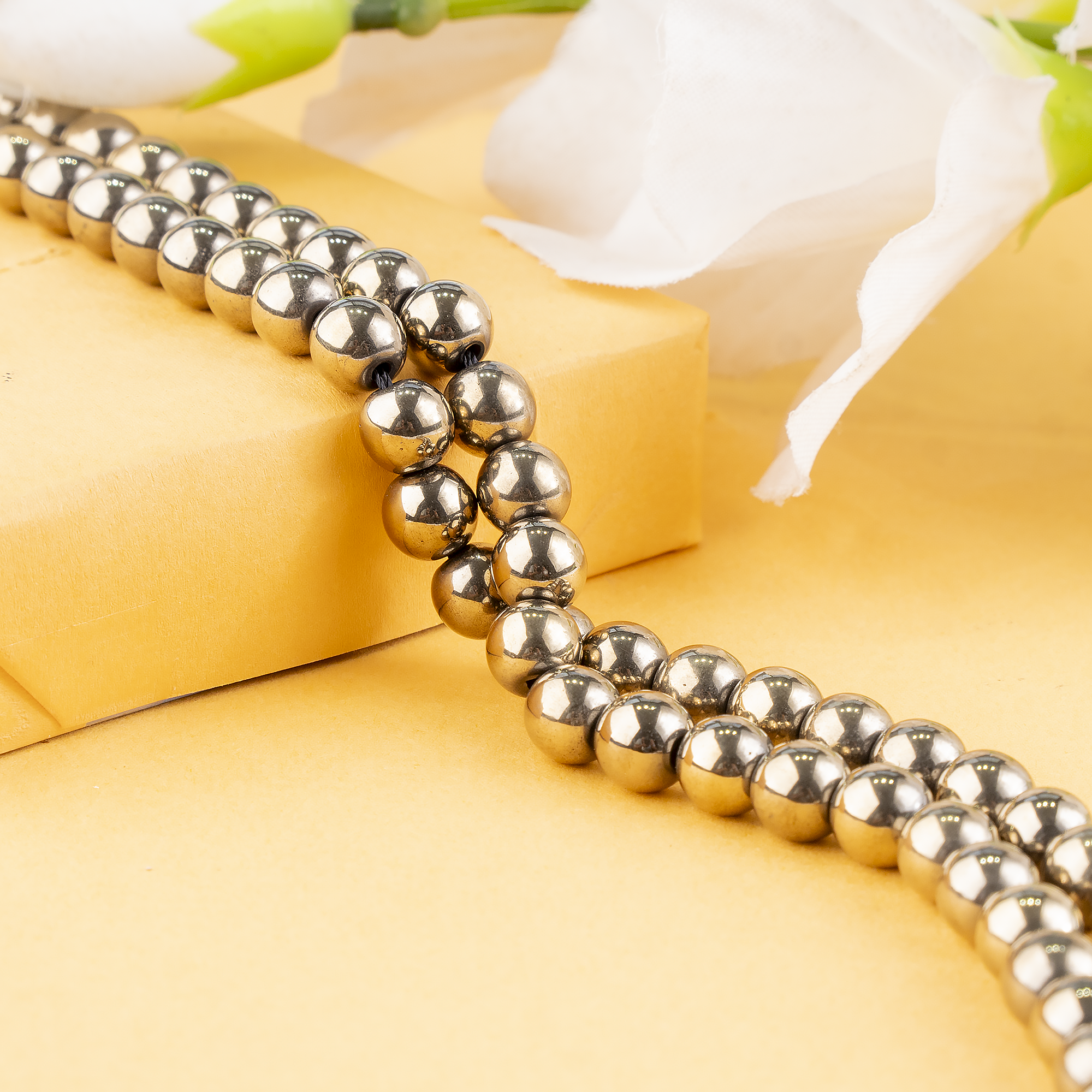 Golden Hematite Beads, Natural Round Crystal Beads 6mm to 10mm