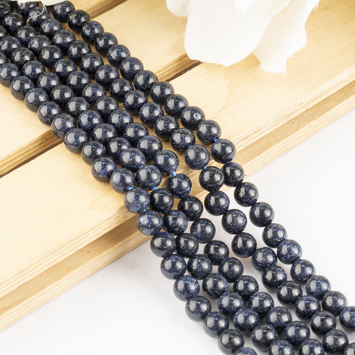 Blue Sandstone Beads, Natural Round Crystal Beads 4mm to 12mm DestGlow