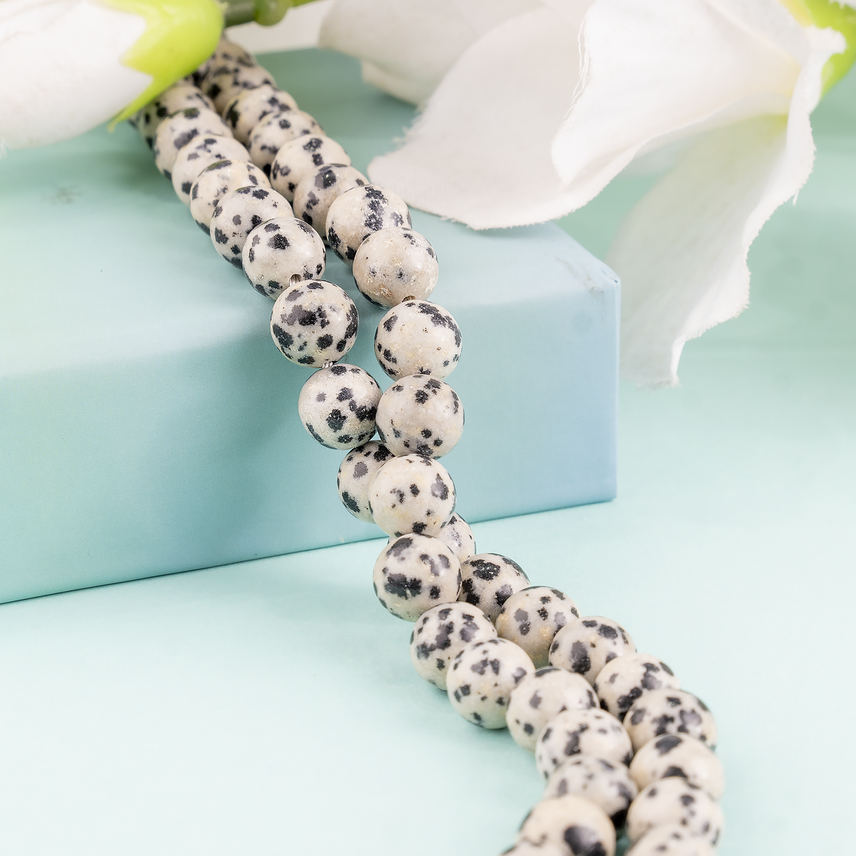 Dalmatian Jasper Beads, Natural Round Crystal Beads 4mm to 12mm DestGlow