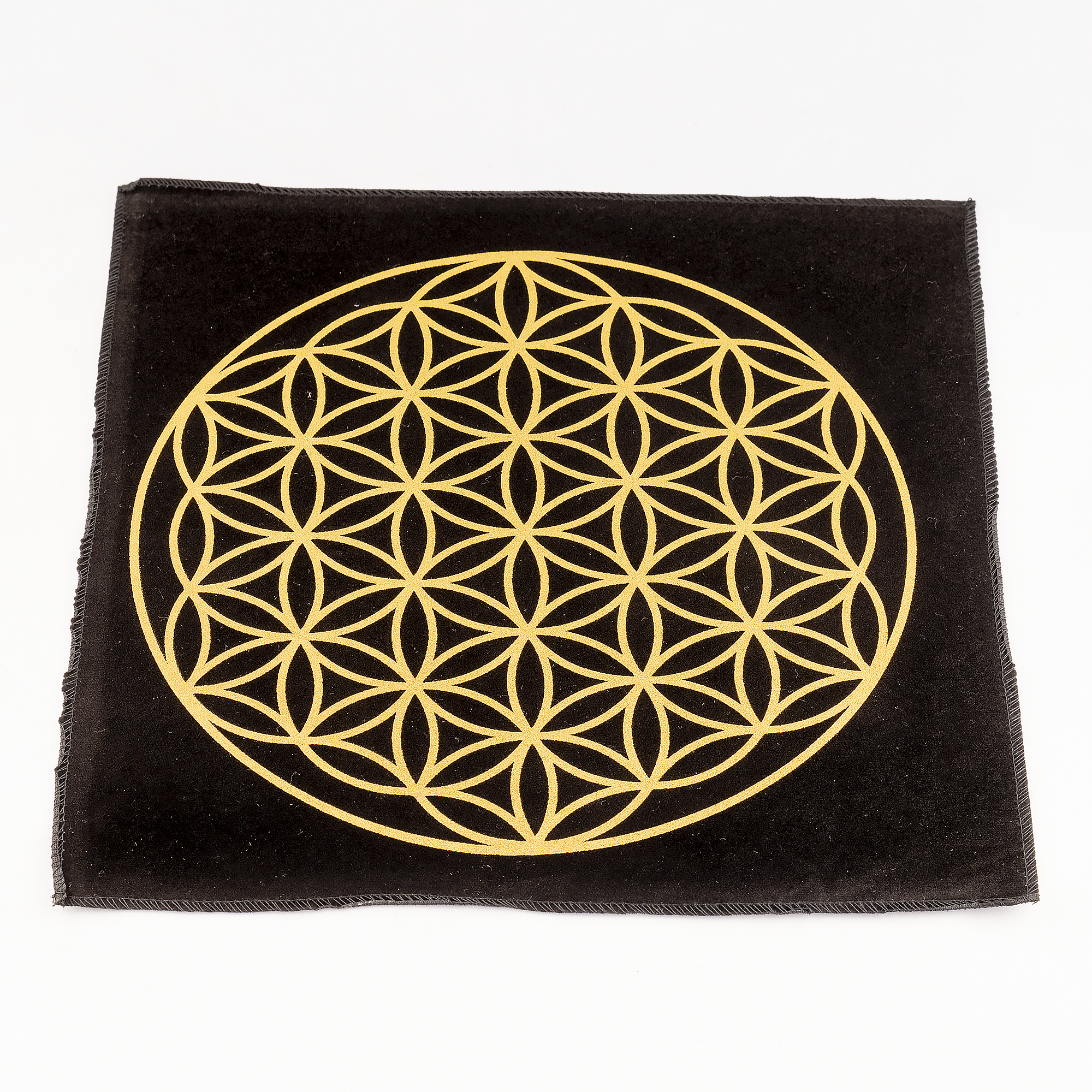 12-Inch Black Velvet Tree of Life Crystal Grid Cloth