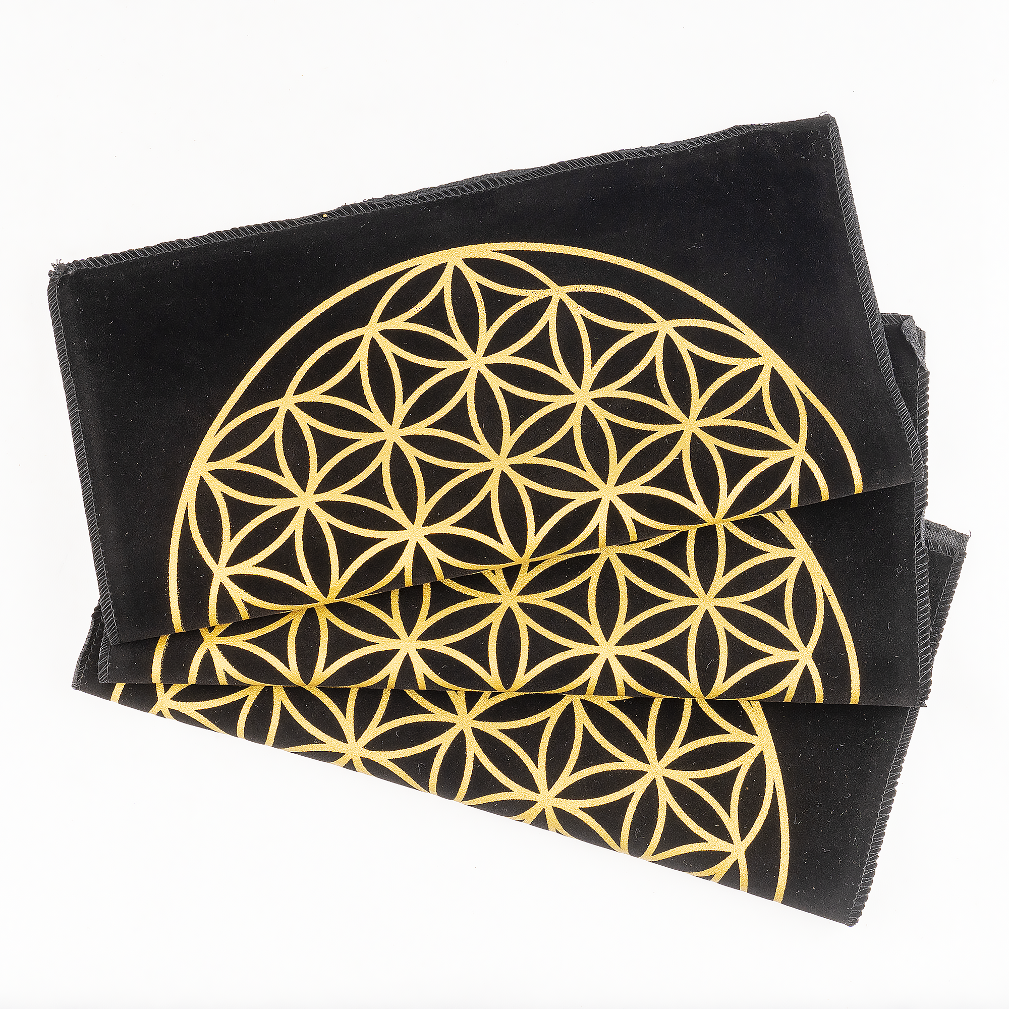 12-Inch Black Velvet Tree of Life Crystal Grid Cloth