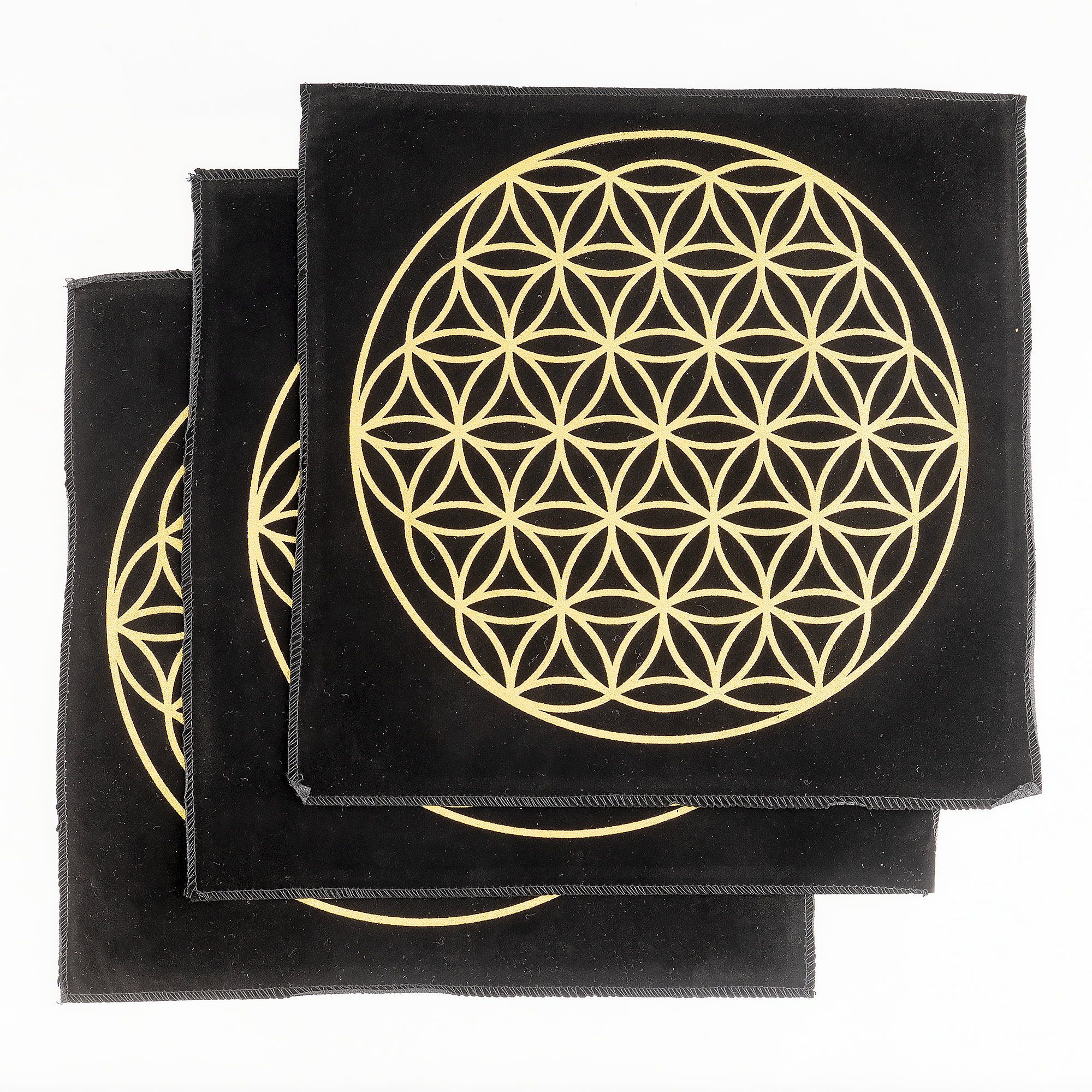 12-Inch Black Velvet Tree of Life Crystal Grid Cloth DestGlow