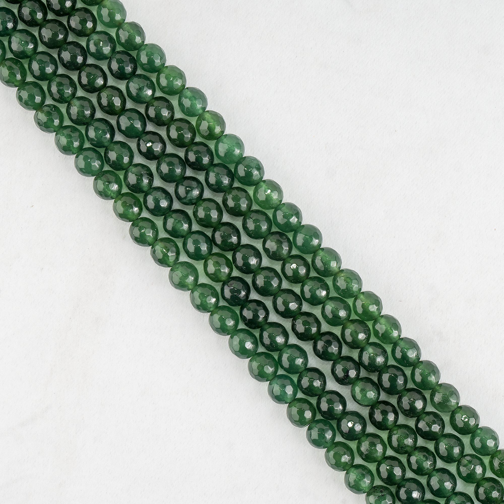 Green Jade Faceted Beads, Crystal Beads for Jewelry