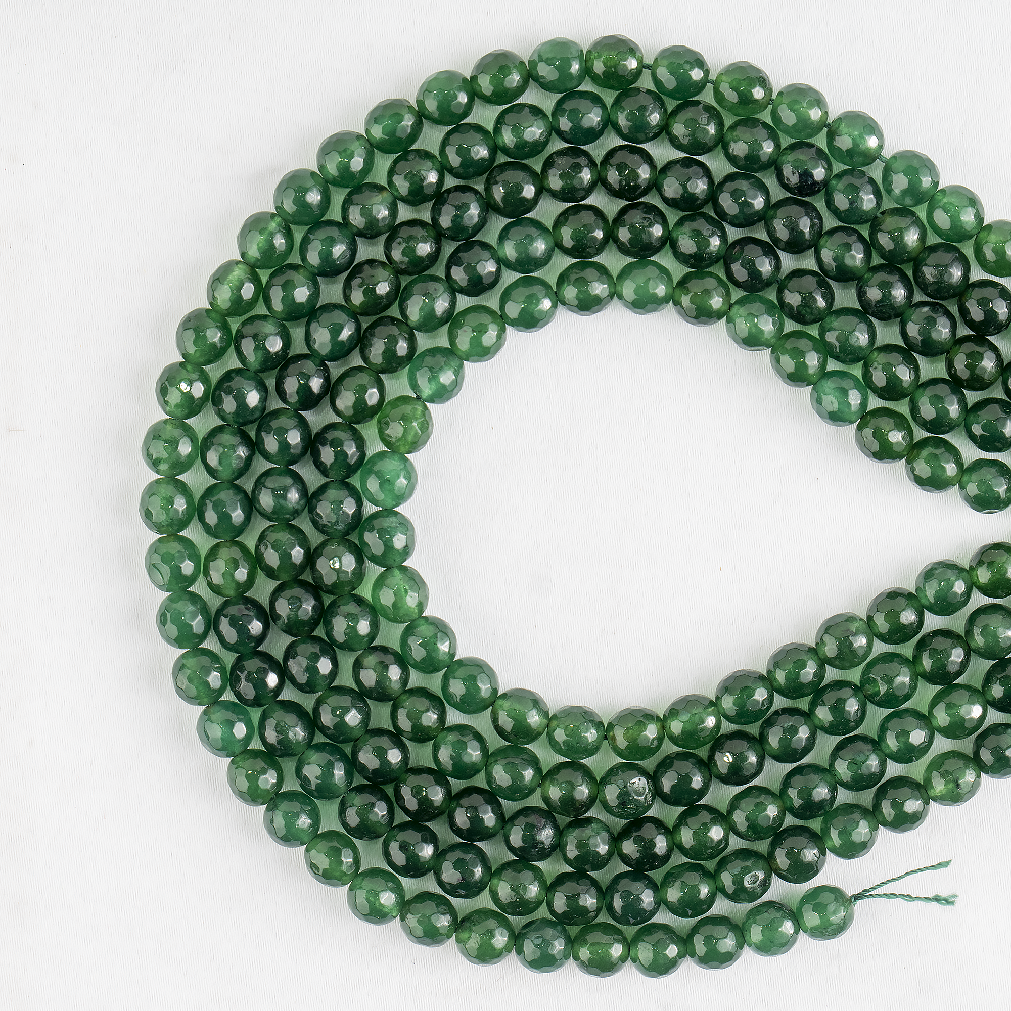 Green Jade Faceted Beads, Crystal Beads for Jewelry