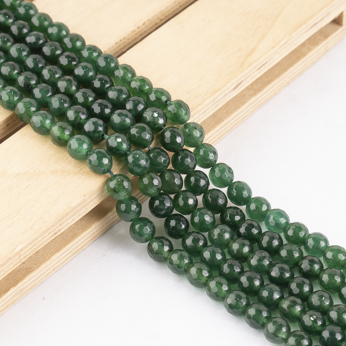 Green Jade Faceted Beads, Crystal Beads for Jewelry DestGlow