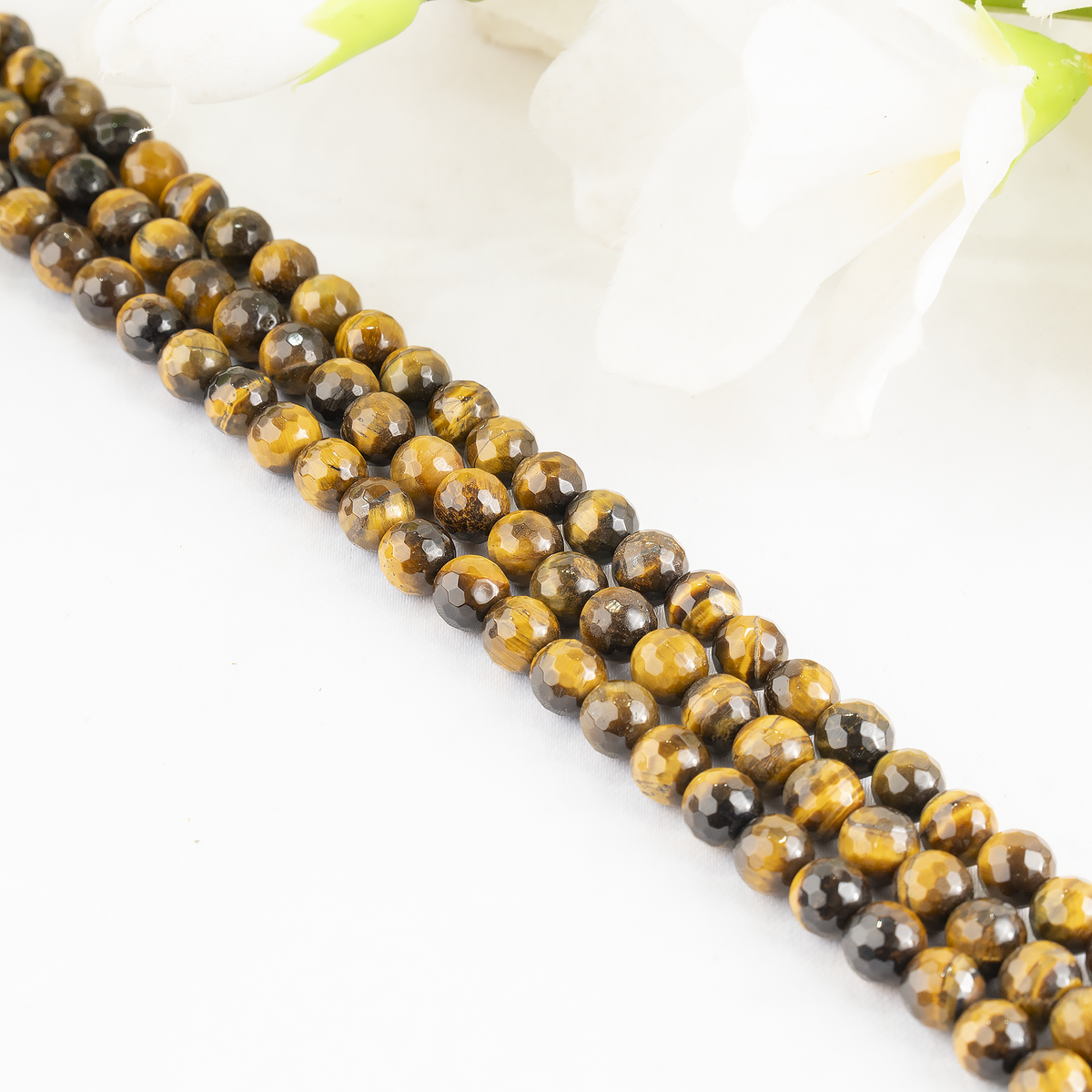 Tiger eye Faceted Beads, Crystal Beads for Jewelry. DestGlow