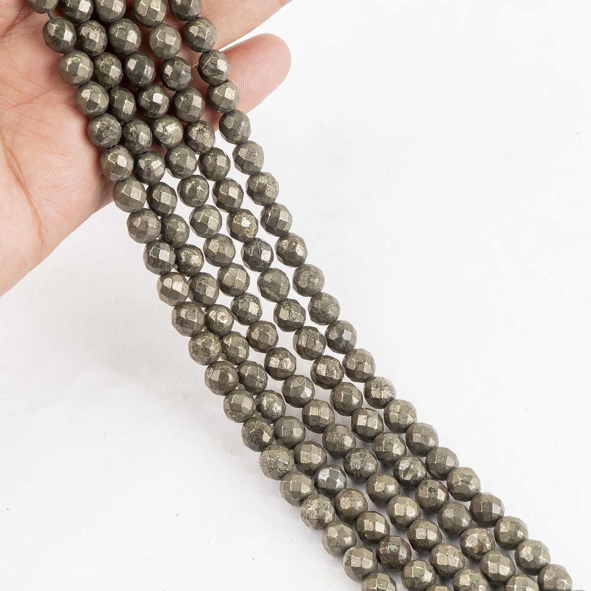 Pyrite Faceted Beads, Crystal Beads for Jewelry. DestGlow