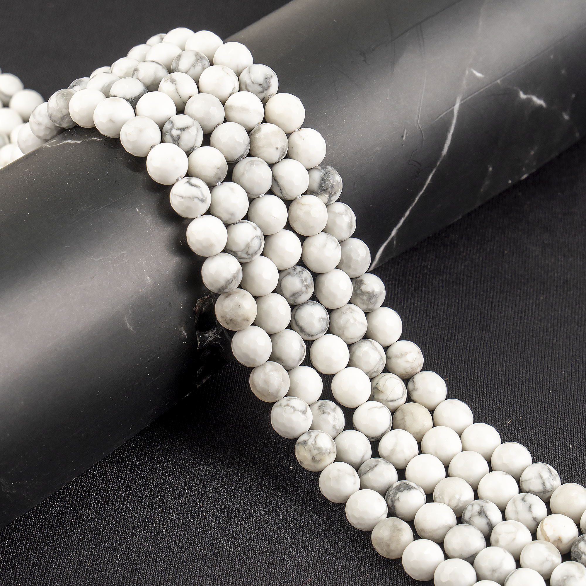 Howlite Faceted Beads, Crystal Beads for Jewelry DestGlow