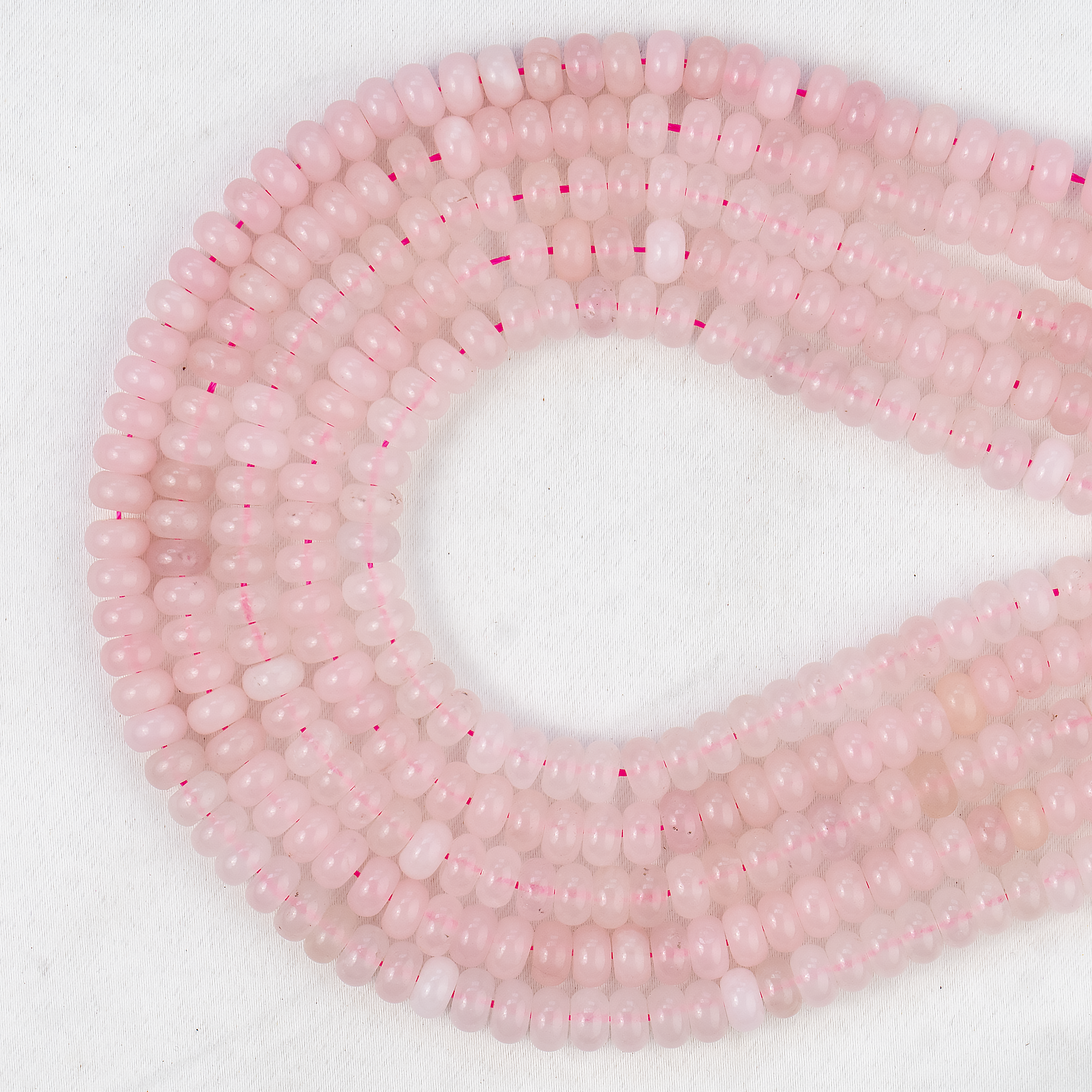 Rondelle Beads | Rose Quartz | Crystal Beads for Jewelry DestGlow