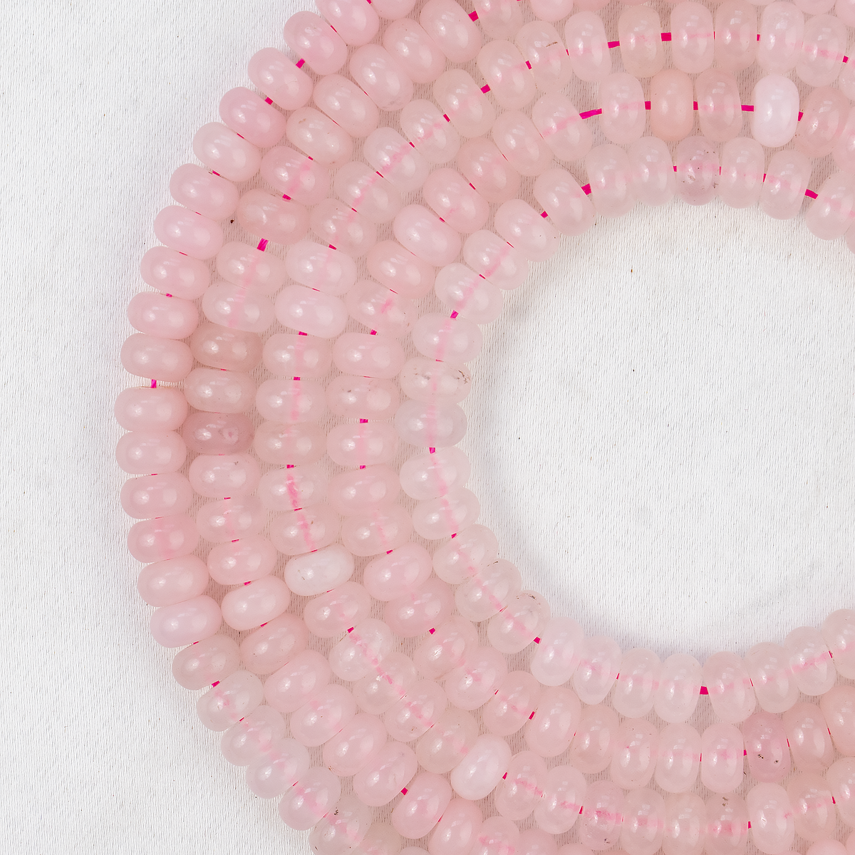 Rondelle Beads | Rose Quartz | Crystal Beads for Jewelry DestGlow