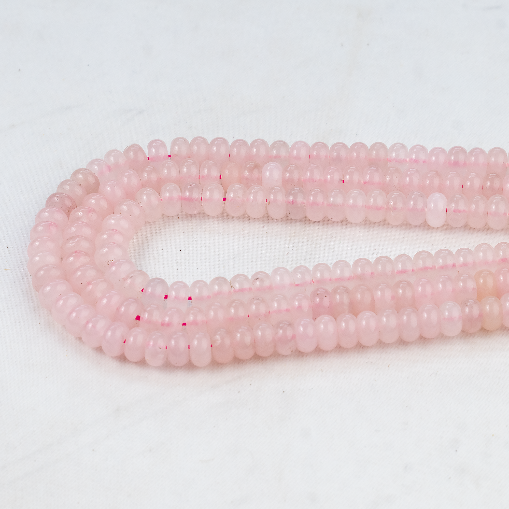 Rondelle Beads | Rose Quartz | Crystal Beads for Jewelry DestGlow