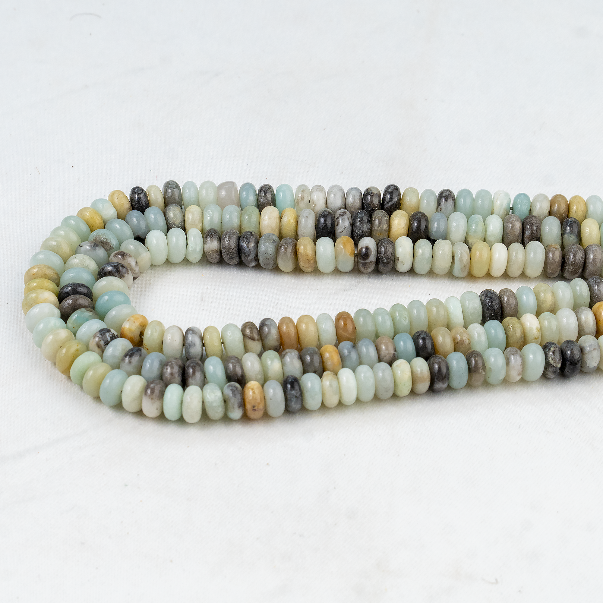 Multi Amazonite Rondelle Beads, Crystal Beads for Jewelry. DestGlow