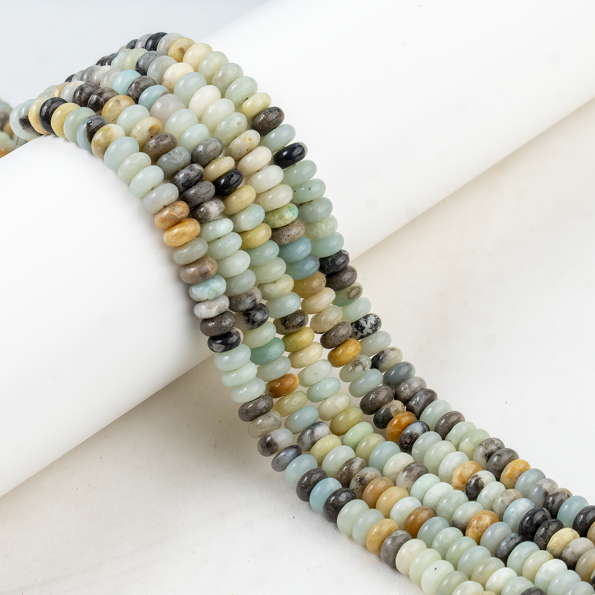 Multi Amazonite Rondelle Beads, Crystal Beads for Jewelry. DestGlow