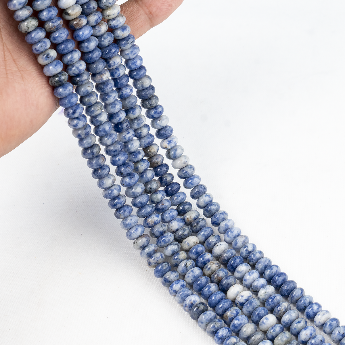 Sodalite Rondelle Beads, Crystal Beads for Jewelry. DestGlow