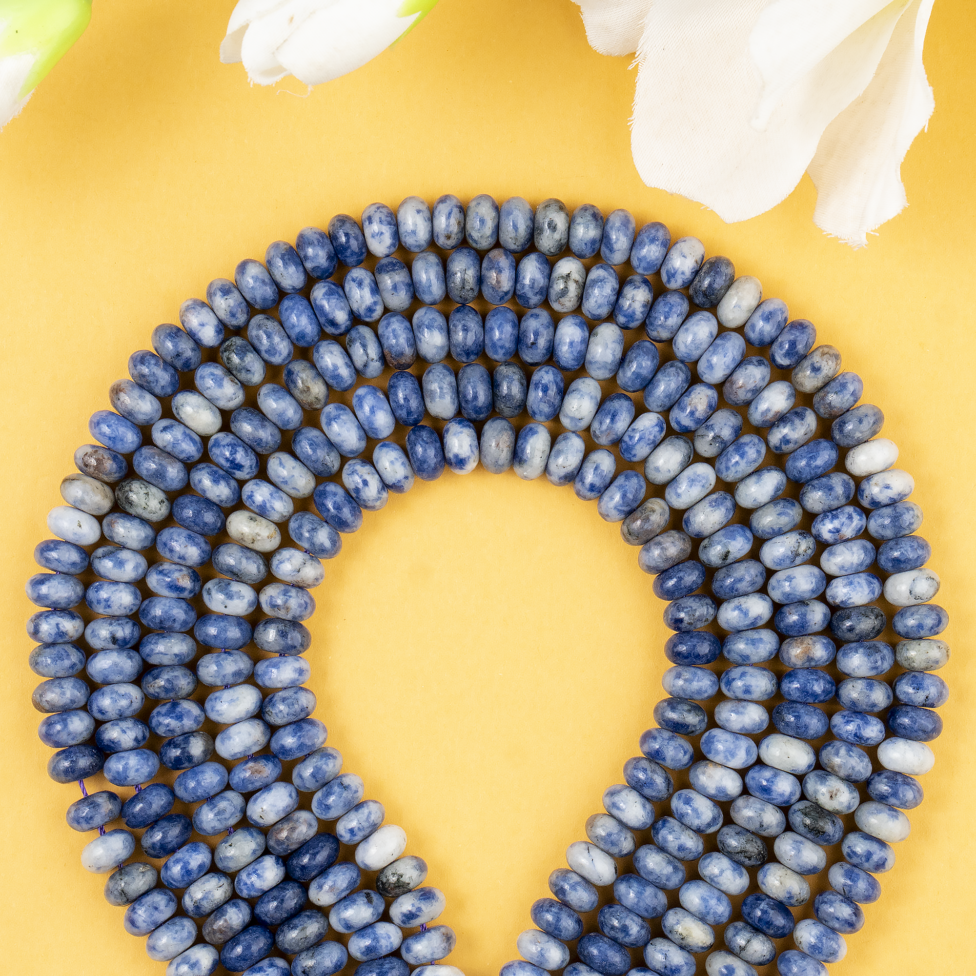 Sodalite Rondelle Beads, Crystal Beads for Jewelry. DestGlow