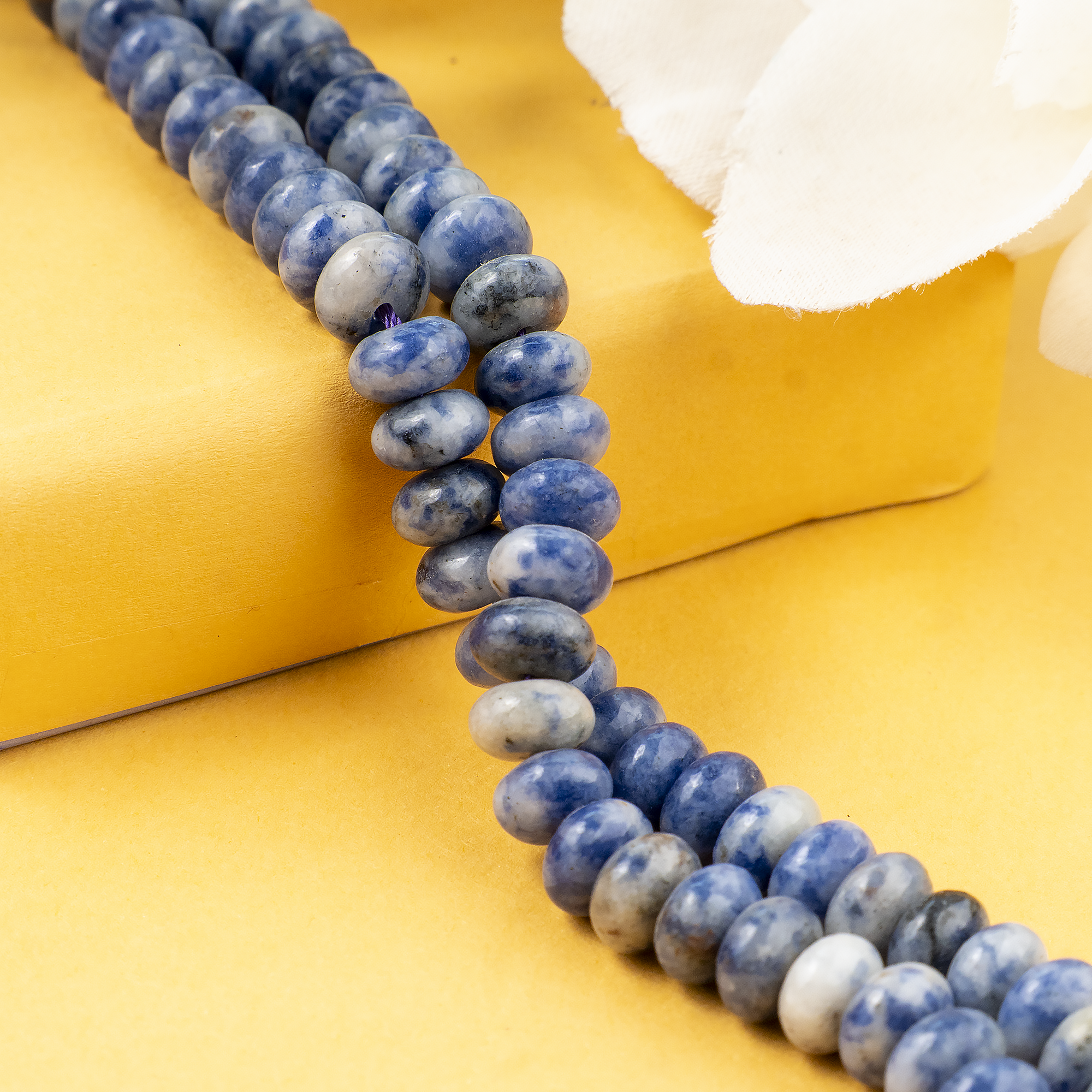 Sodalite Rondelle Beads, Crystal Beads for Jewelry. DestGlow