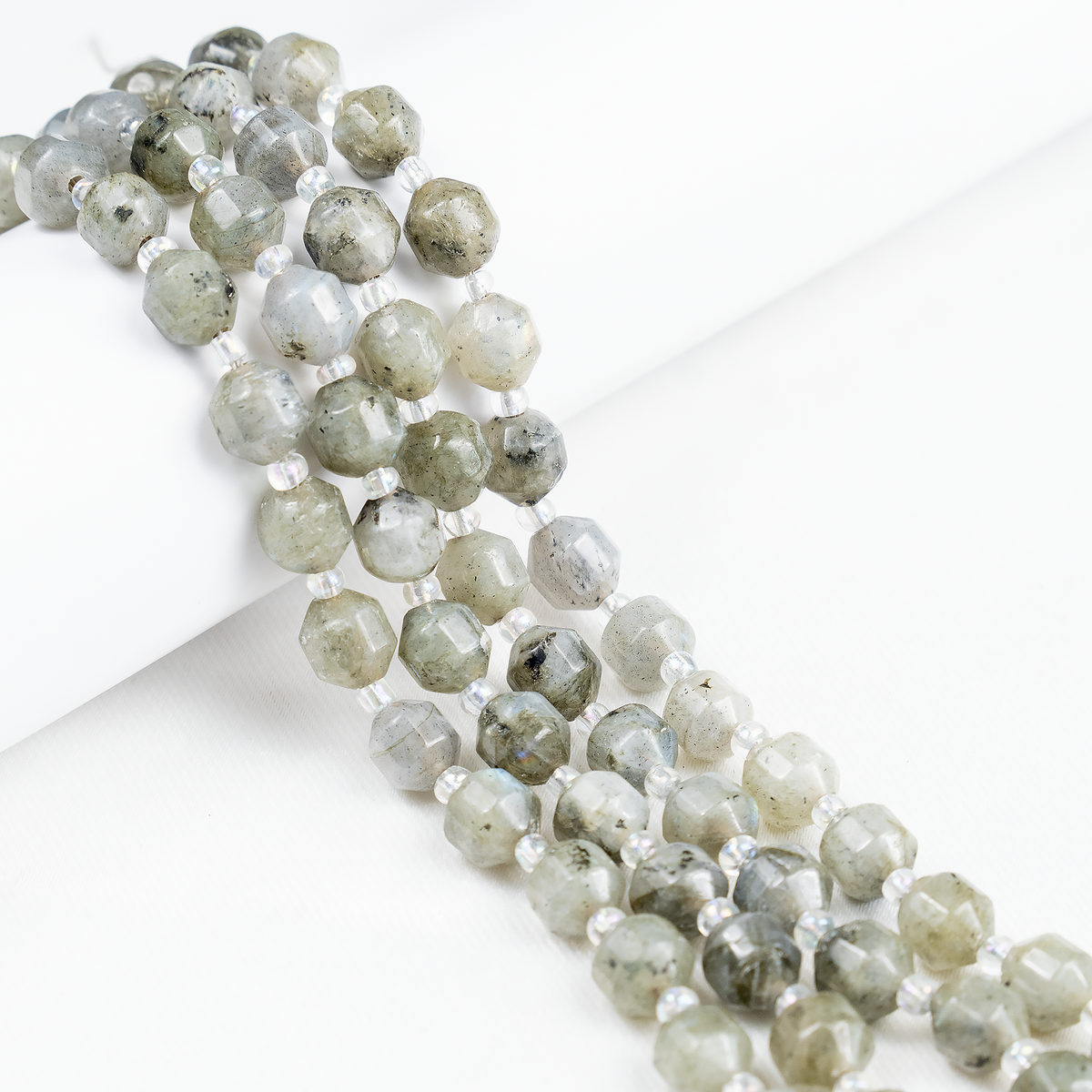 Labradorite Faceted Prism Cut Beads For Jewelry Making DestGlow