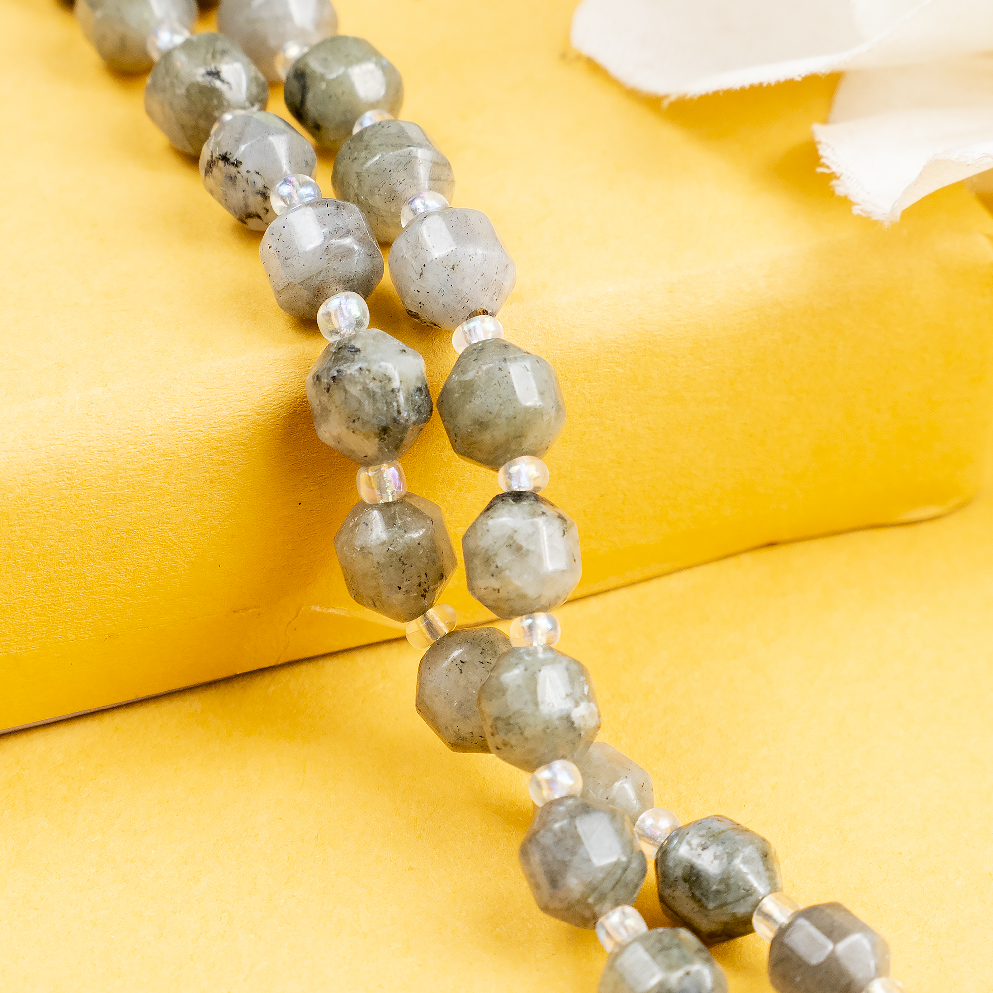 Labradorite Faceted Prism Cut Beads For Jewelry Making DestGlow