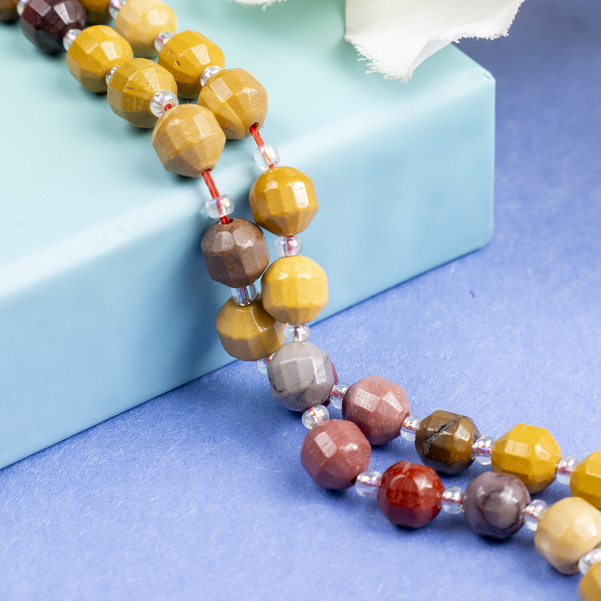 Mookaite Faceted Prism Cut Beads For Jewelry Making Designs