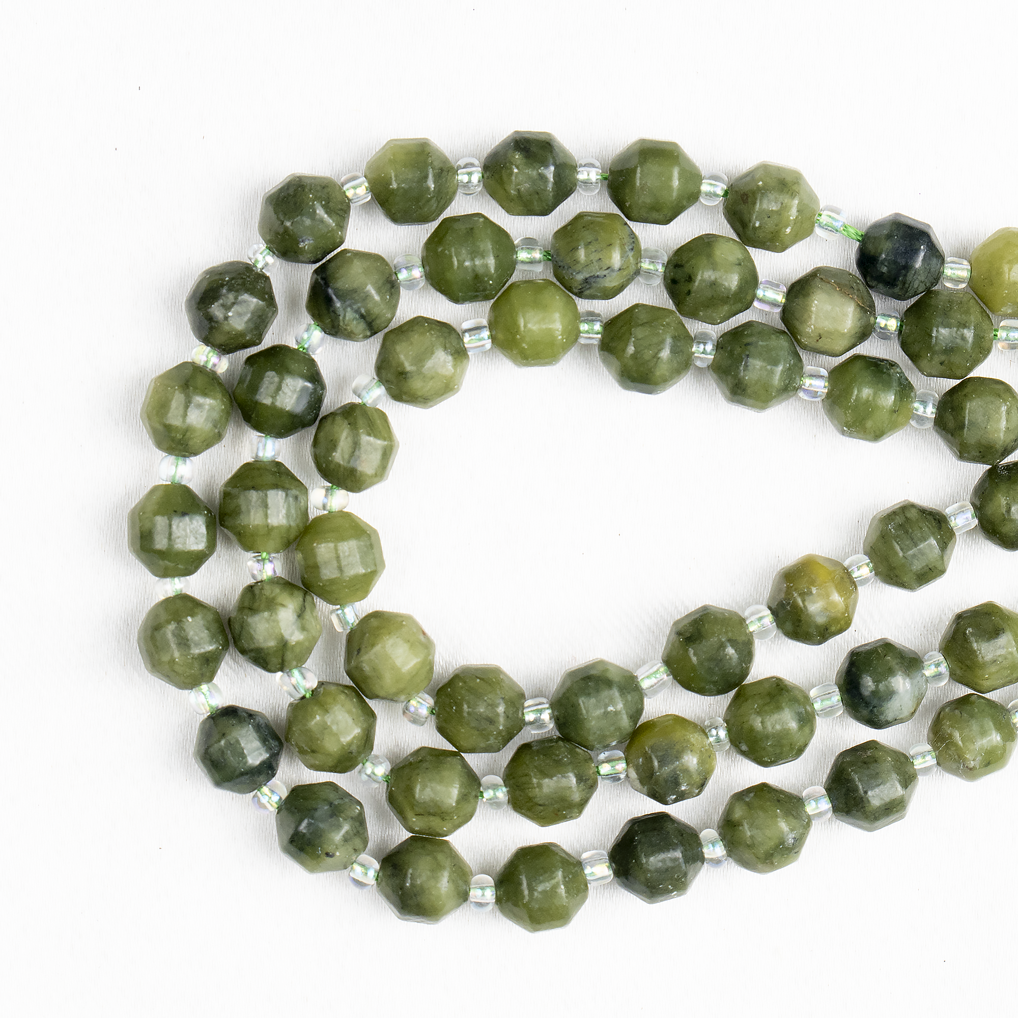 Green Jade Faceted Prism Cut Beads For Jewelry Making DestGlow