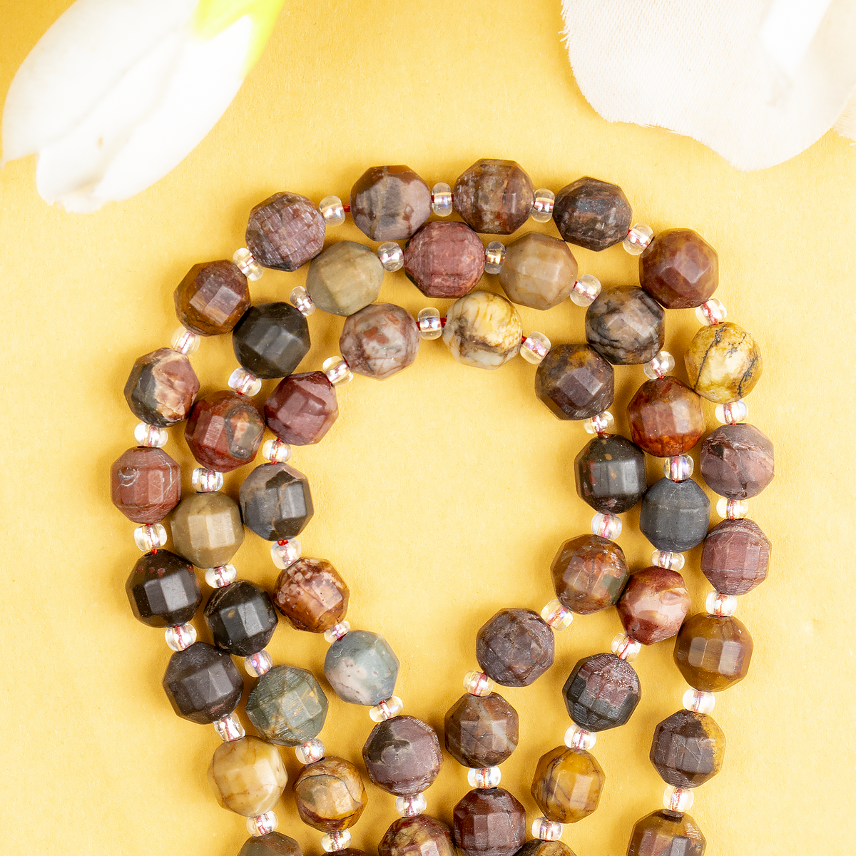 Multi Picasso Jasper Faceted Prism Cut Beads For Jewelry Making DestGlow