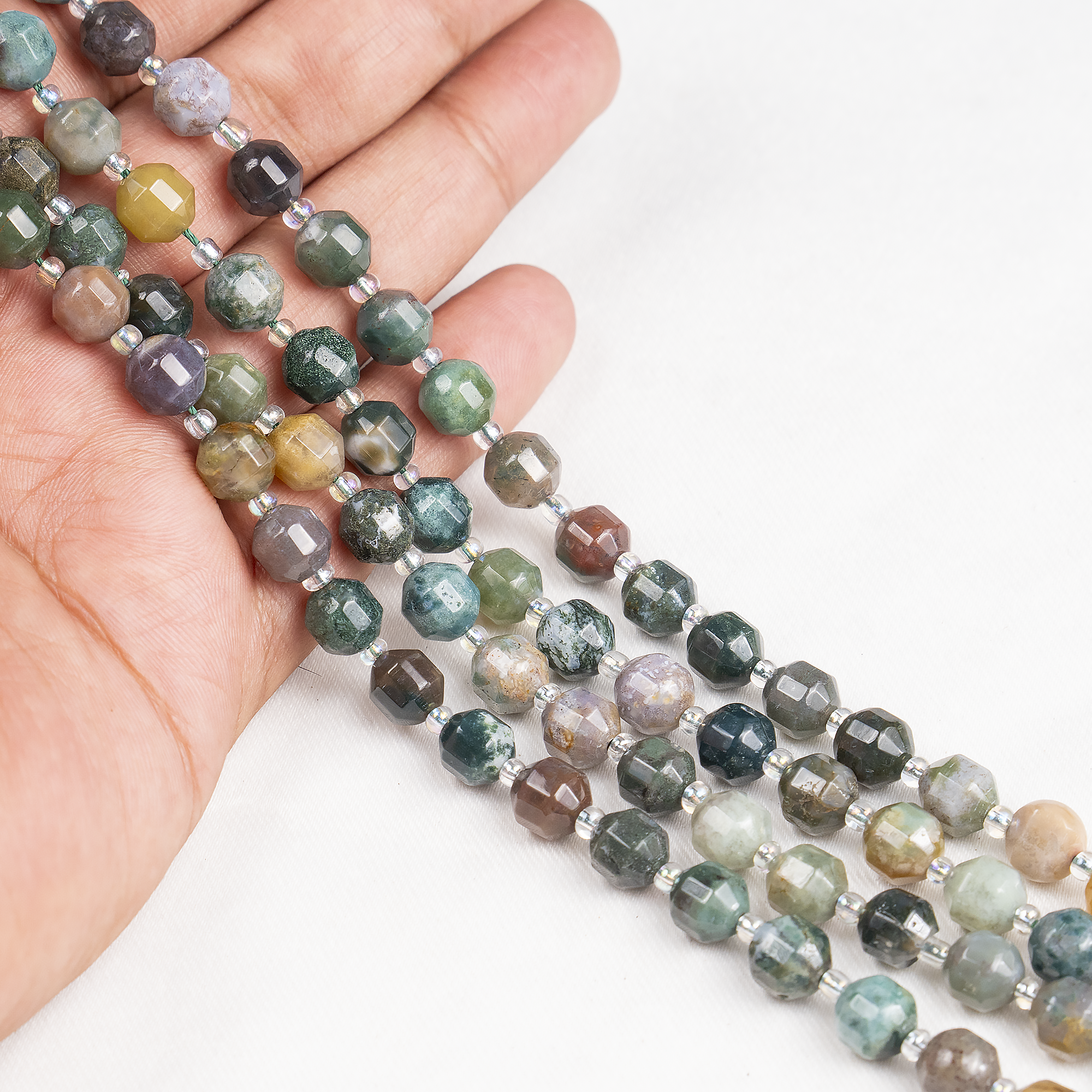 Fancy Jasper Faceted Prism Cut Beads For Jewelry Making