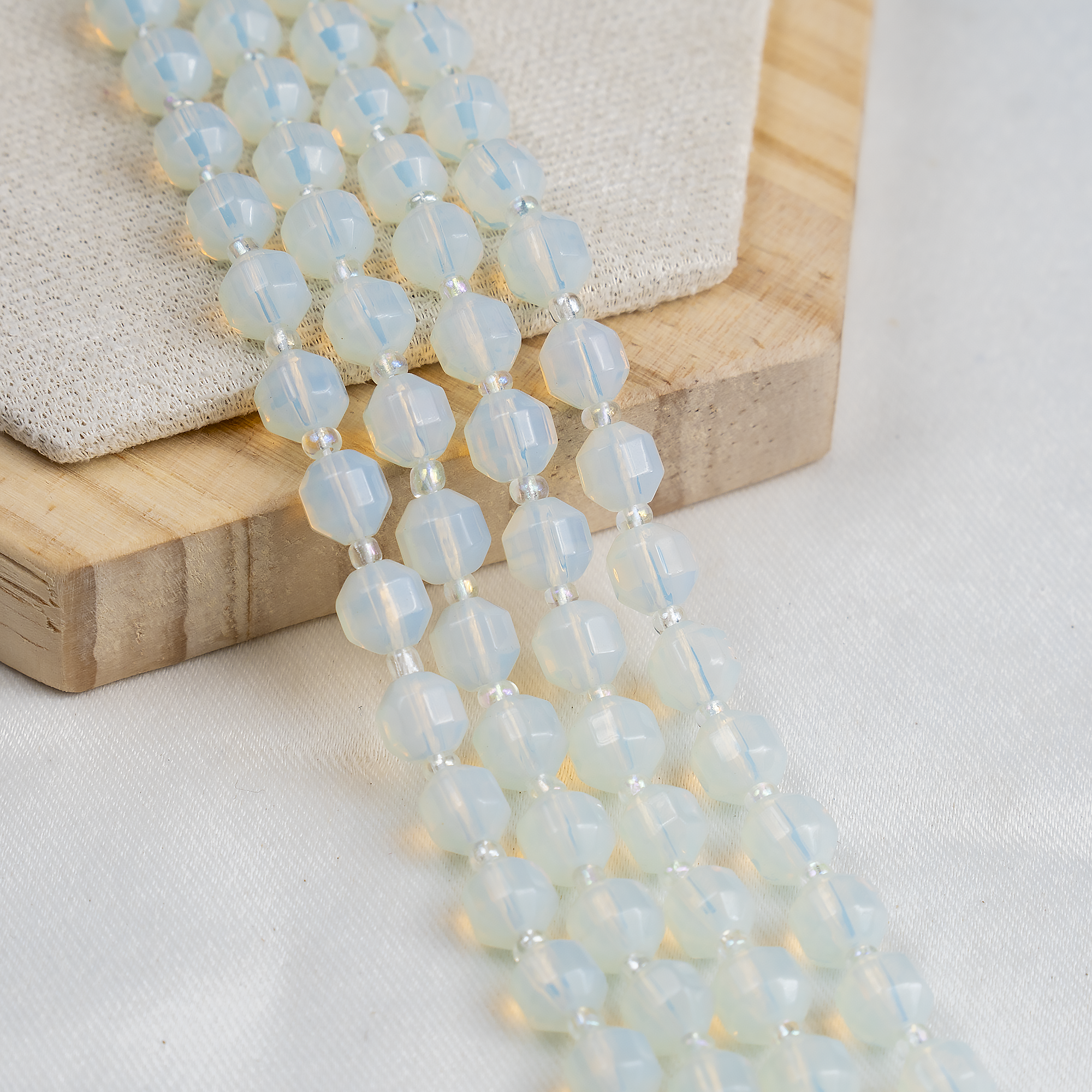 Opal Faceted Prism Cut Beads For Jewelry Making DestGlow