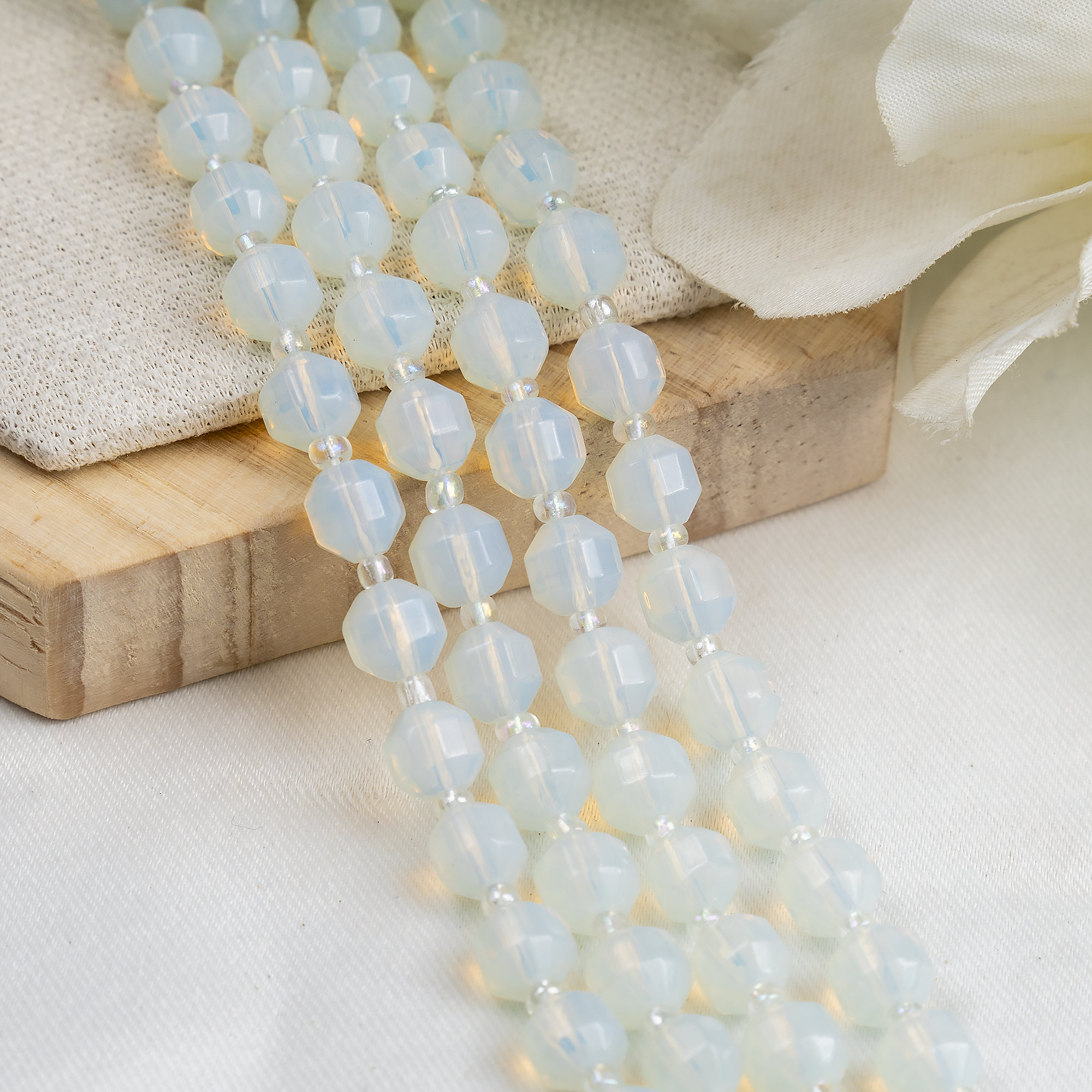 Opal Faceted Prism Cut Beads For Jewelry Making DestGlow