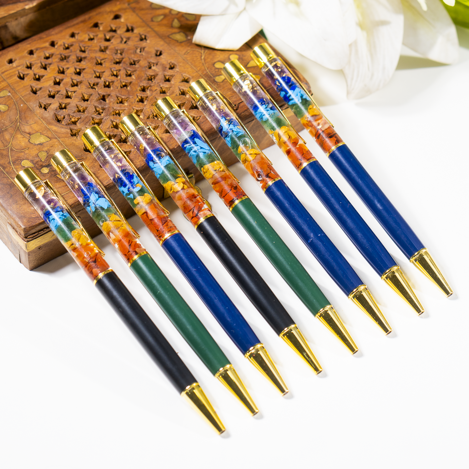 7Chakra Crystal Pen, Manifestation Pen, Healing Pen DestGlow