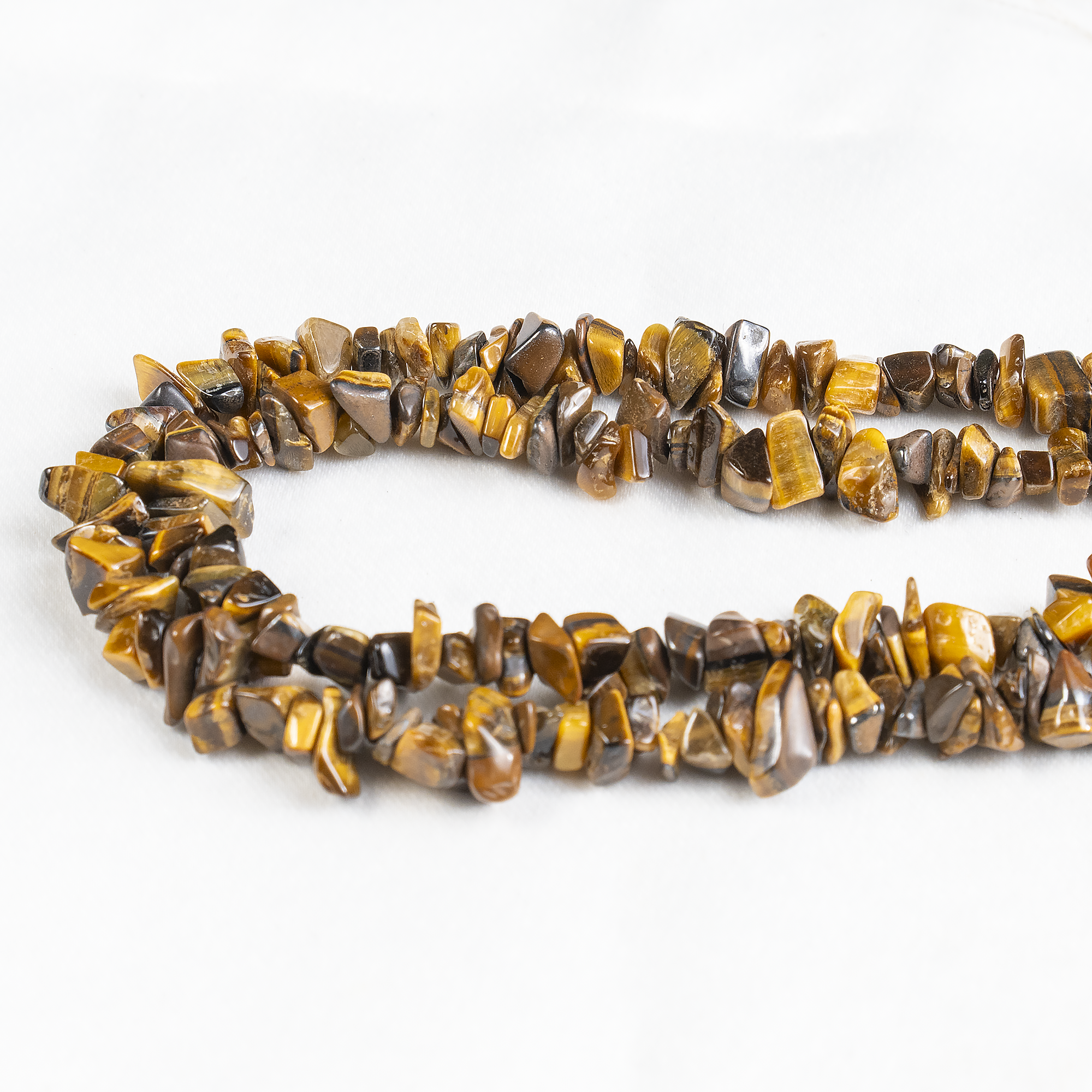 Uncut Raw Tiger Eye Crystal Chip Beads for Necklace (Creativity and Intuition)