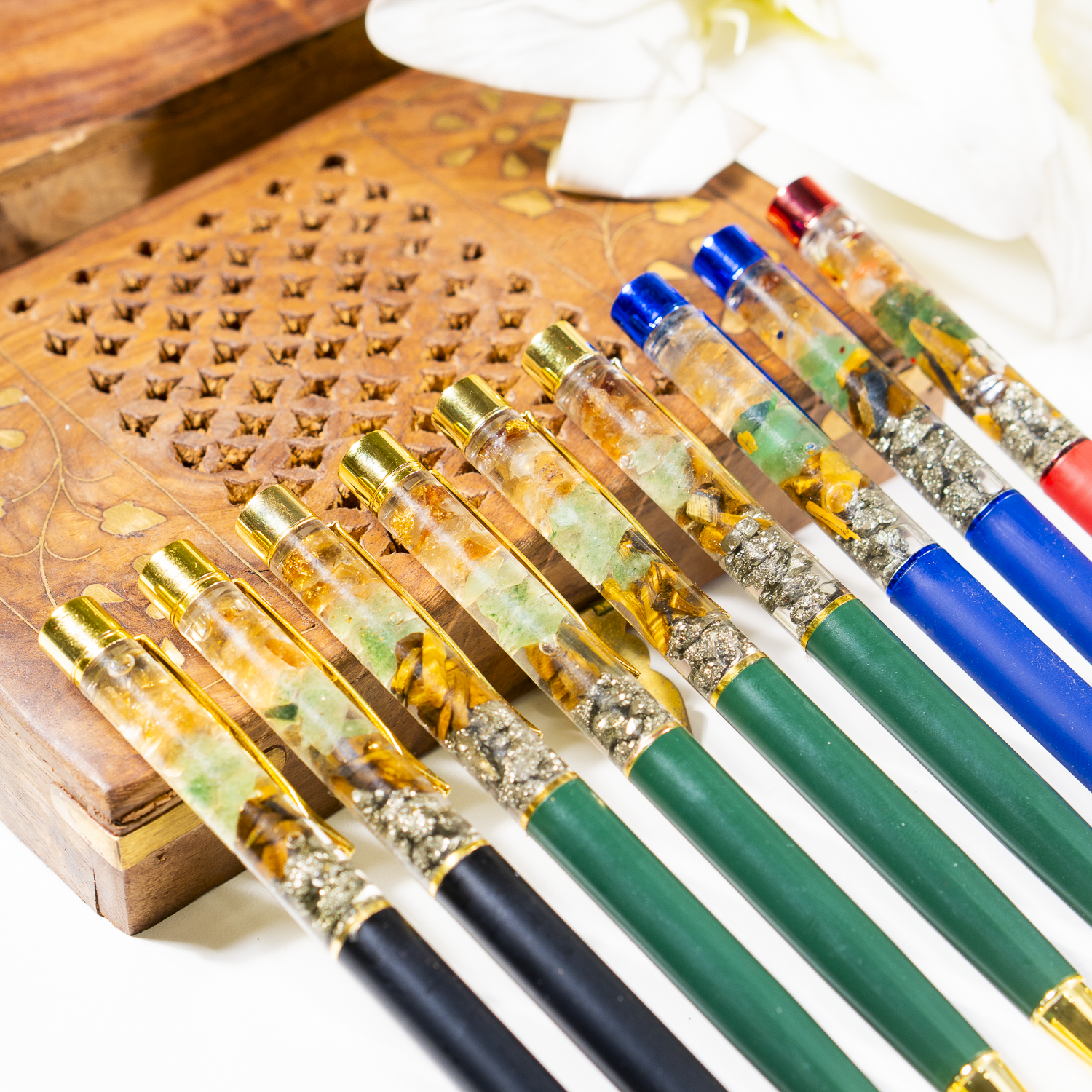 Money Magnet Crystal Pen, Crystal Healing Pen, Aura Pens.