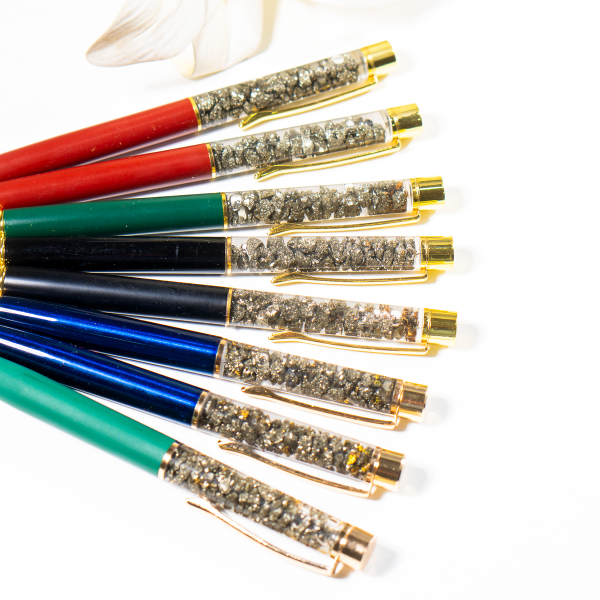 Pyrite Crystal Pen, Manifestation Pen, Healing Pen. DestGlow