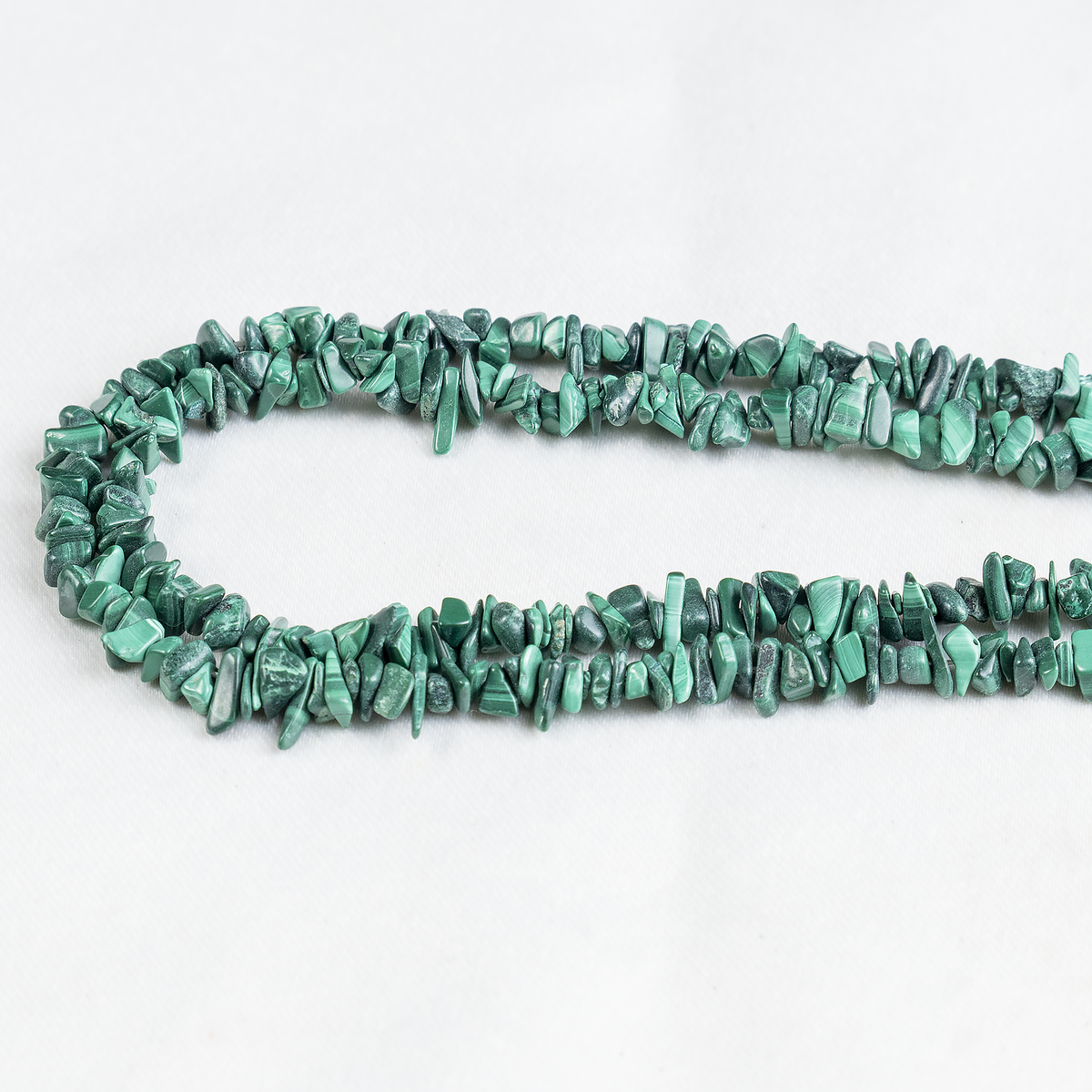 Uncut Raw Malachite Crystal Chip Beads for Necklace (Leadership and Travel)