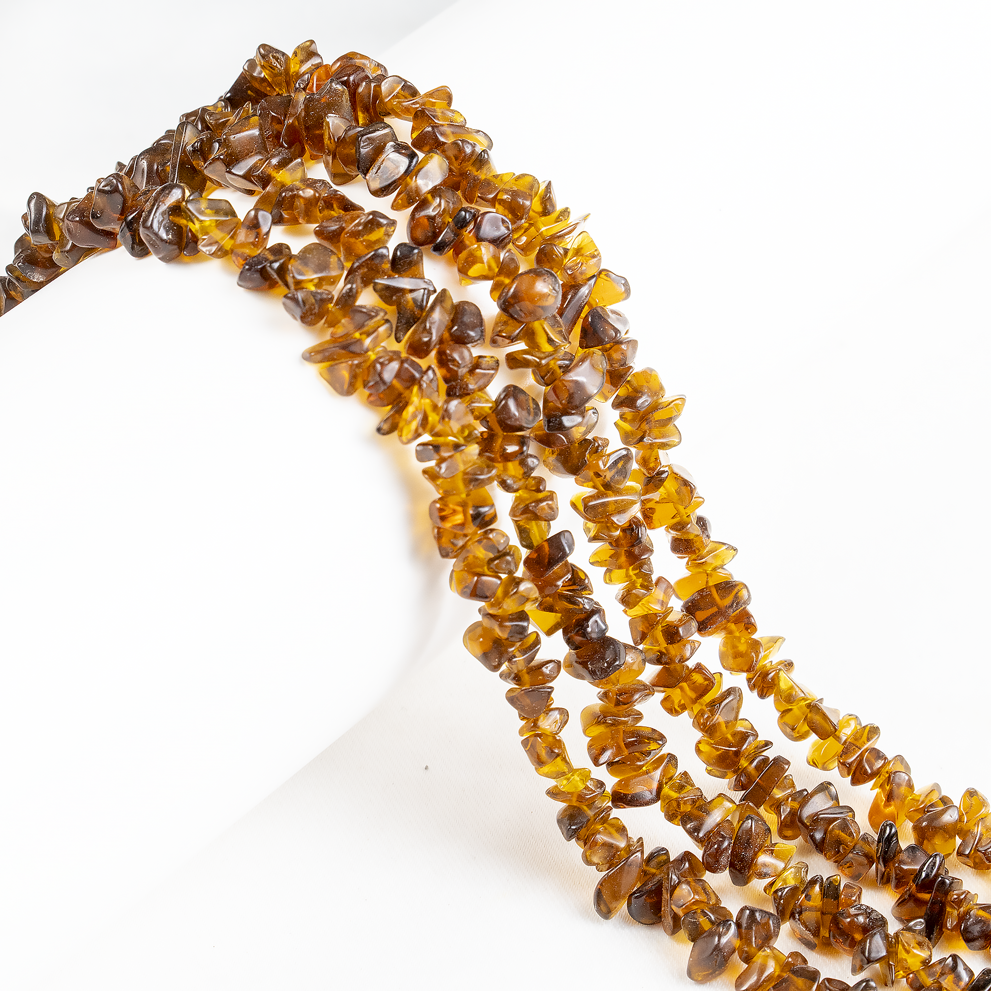 Smokey Quartz Chip Beads Necklace, Crystal Uncut Beads DestGlow