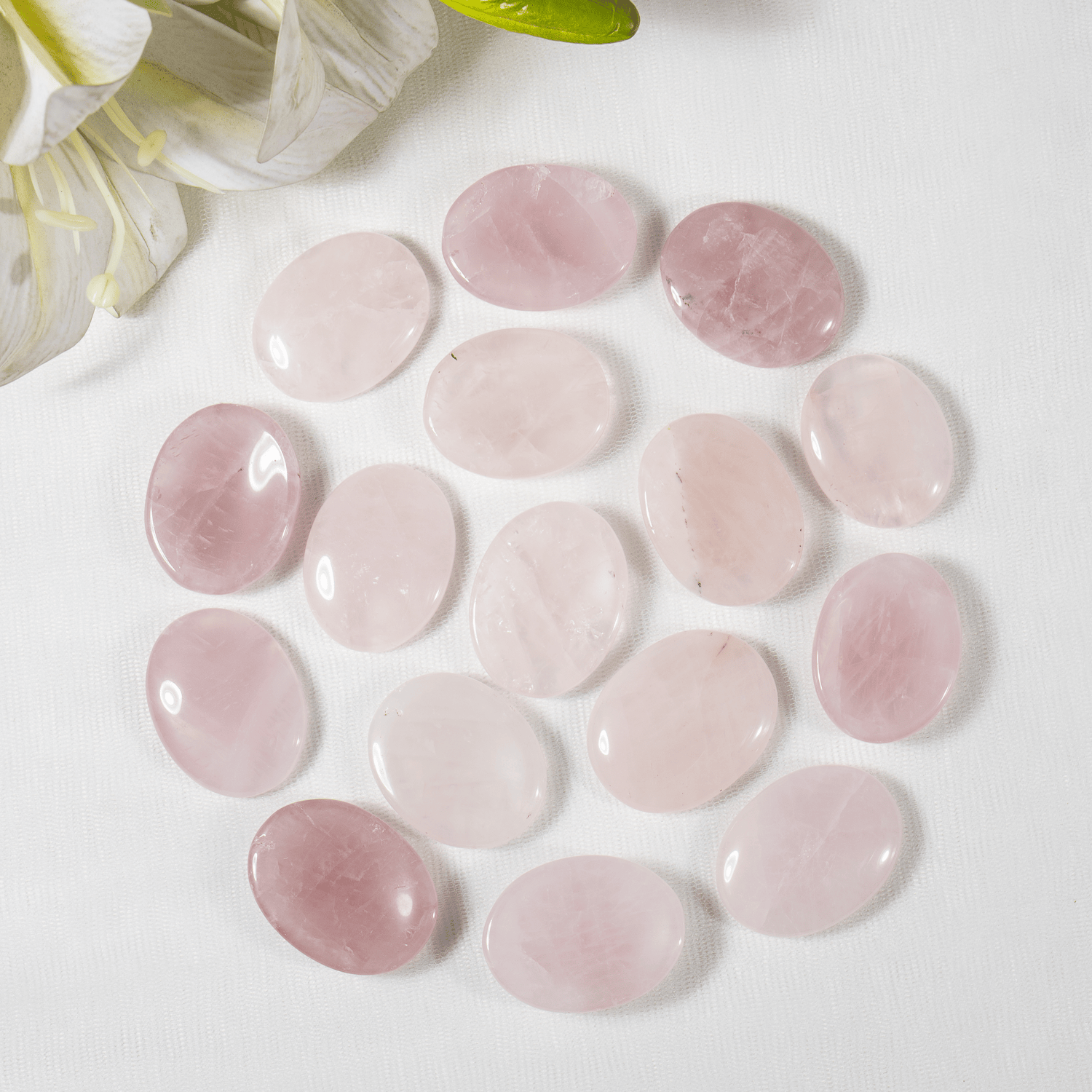 Rose Quartz Pocket Stones (Anxiety Relief and Relaxation) DestGlow