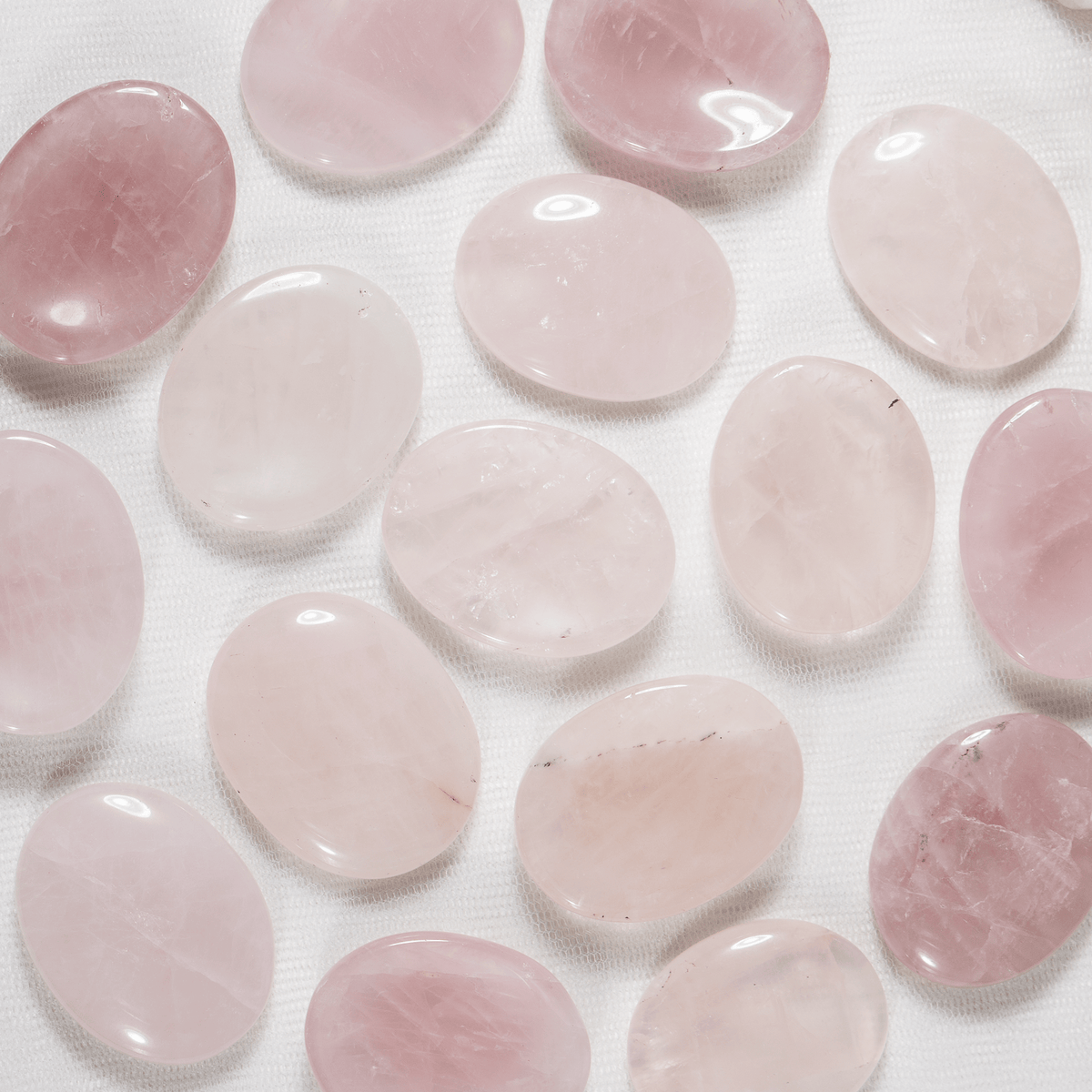Rose Quartz Pocket Stones (Anxiety Relief and Relaxation) DestGlow