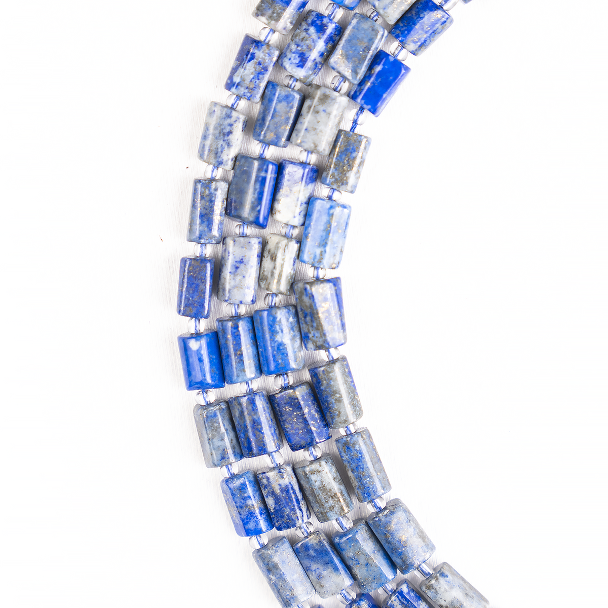 lapis Lazuli Gemstone Pipe Bead, Crystal Healing Tube Beads. DestGlow