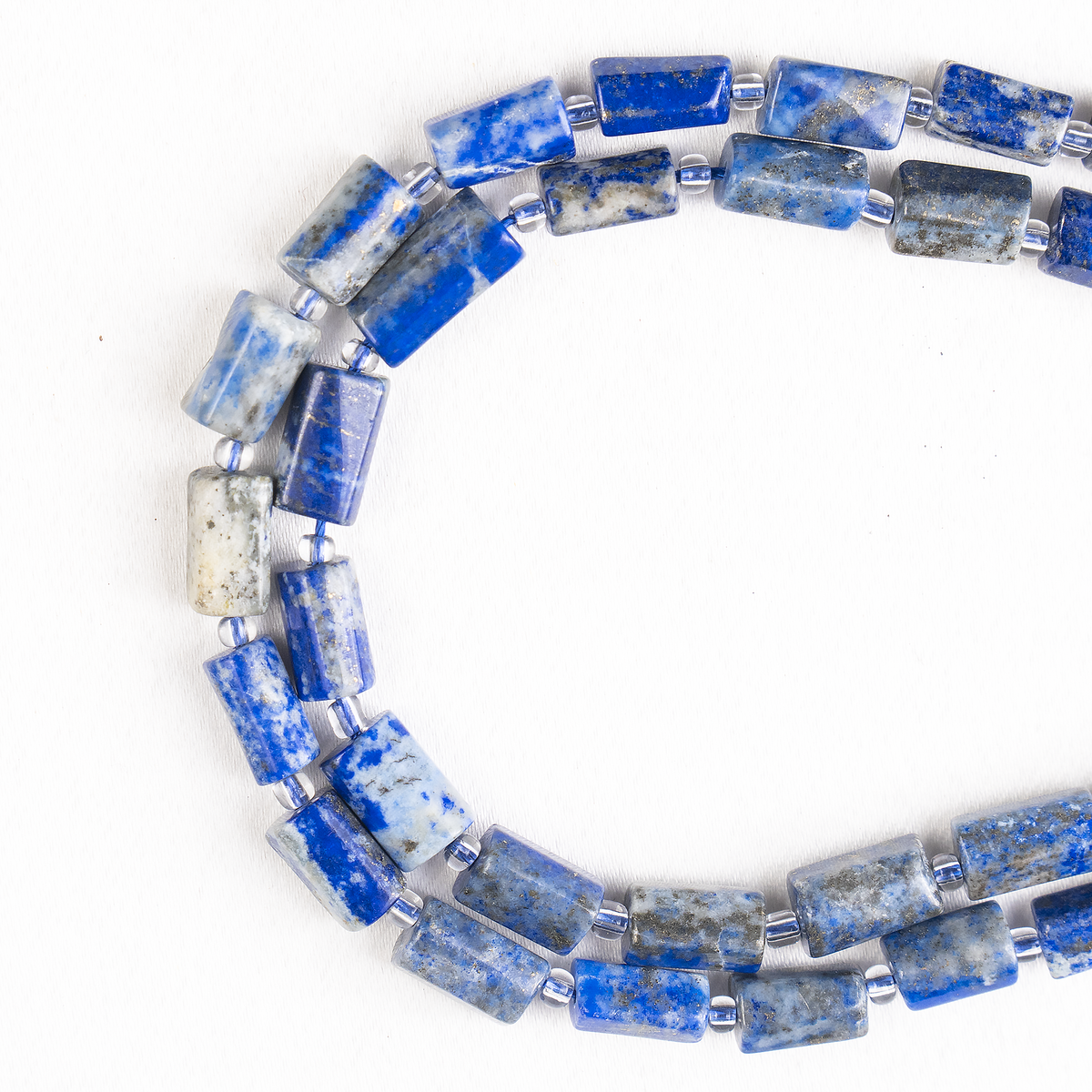 lapis Lazuli Gemstone Pipe Bead, Crystal Healing Tube Beads.