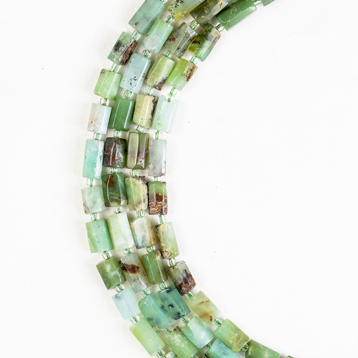 Emerald Gemstone Pipe Bead, Crystal Healing Tube Beads. DestGlow