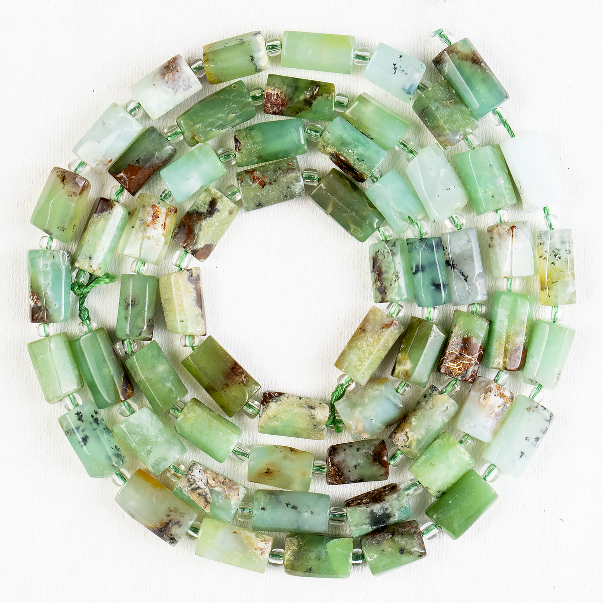 Emerald Gemstone Pipe Bead, Crystal Healing Tube Beads. DestGlow