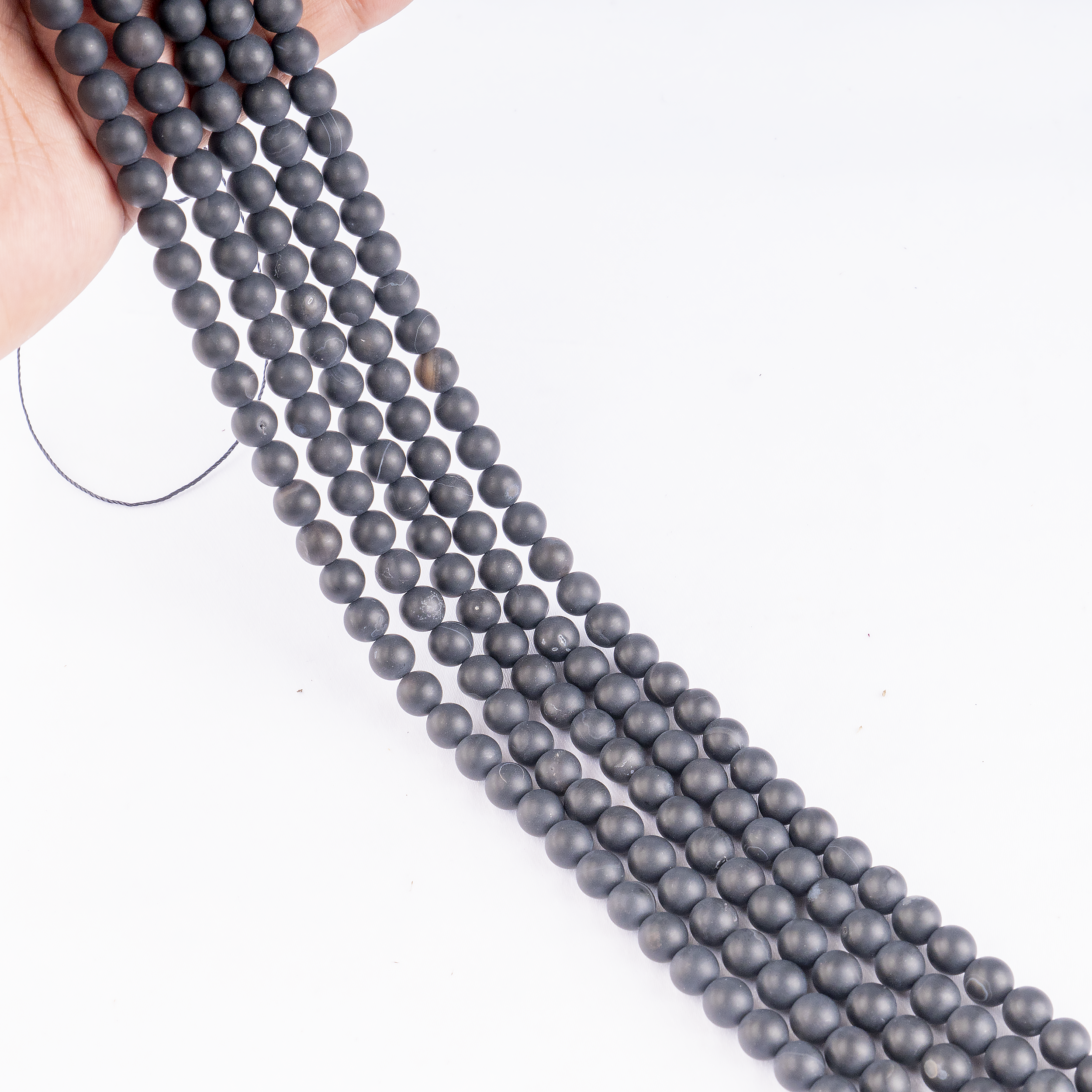 Matt Black Onyx Beads, Natural Round Crystal Beads 6mm to 10mm DestGlow